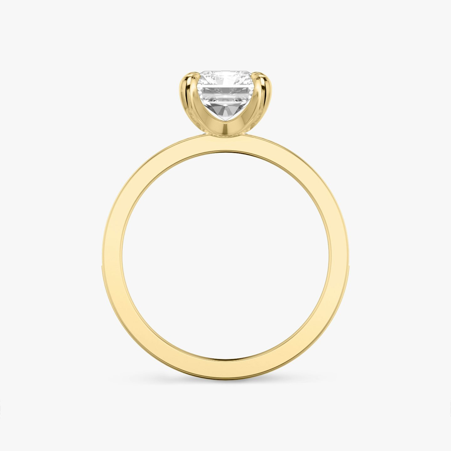 The Devotion | Radiant | 18k | 18k Yellow Gold | Band stone shape: Round Brilliant | Band: Large | Diamond orientation: vertical | Carat weight: See full inventory