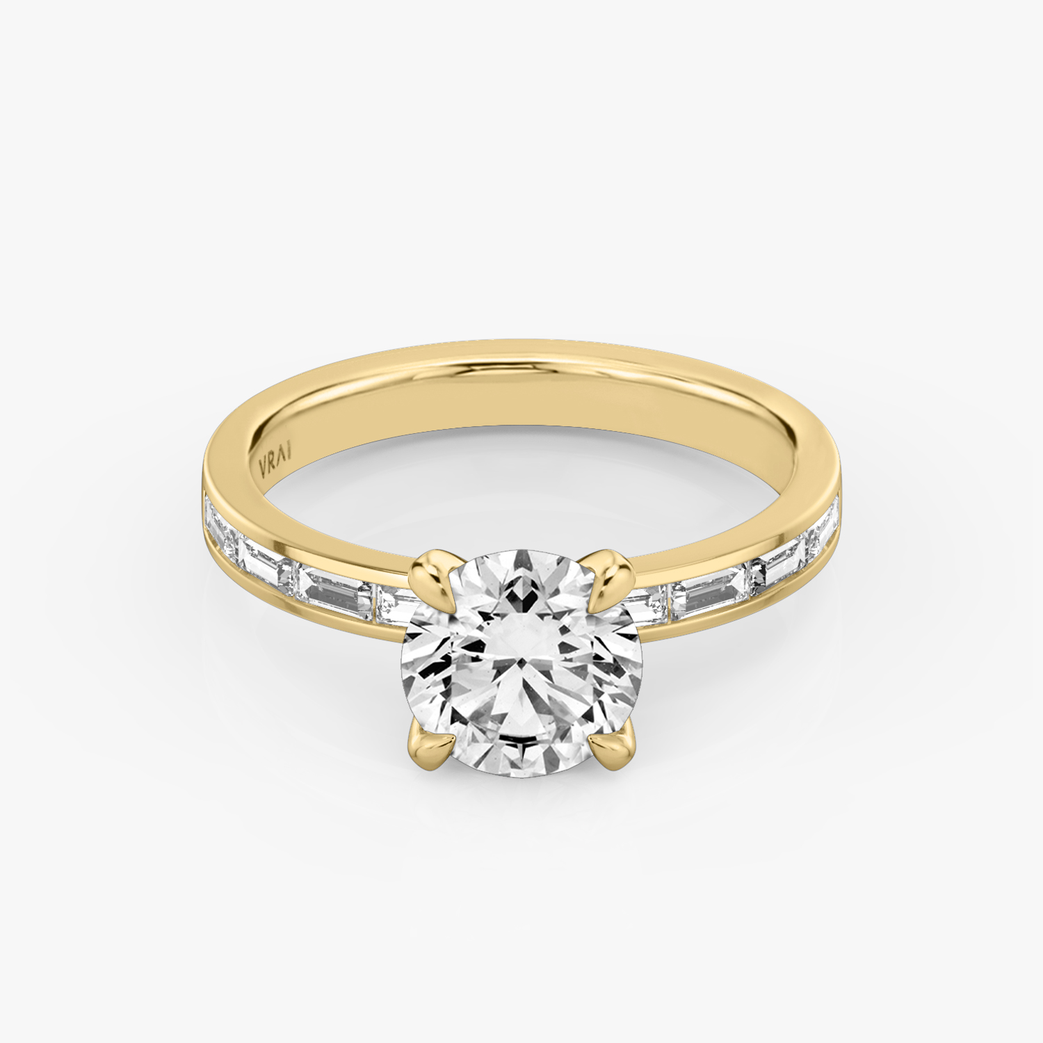 Devotion Round Brilliant Engagement Ring | 14k Yellow Gold