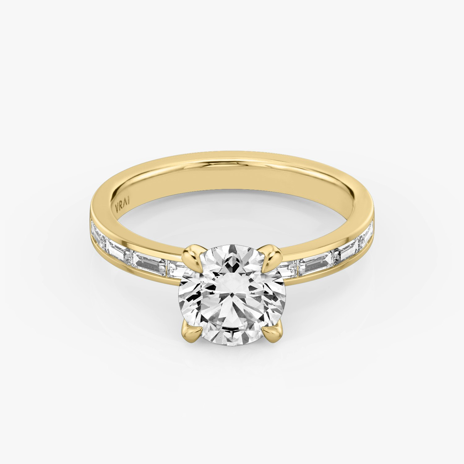 Devotion Round Brilliant Engagement Ring | 14k Yellow Gold