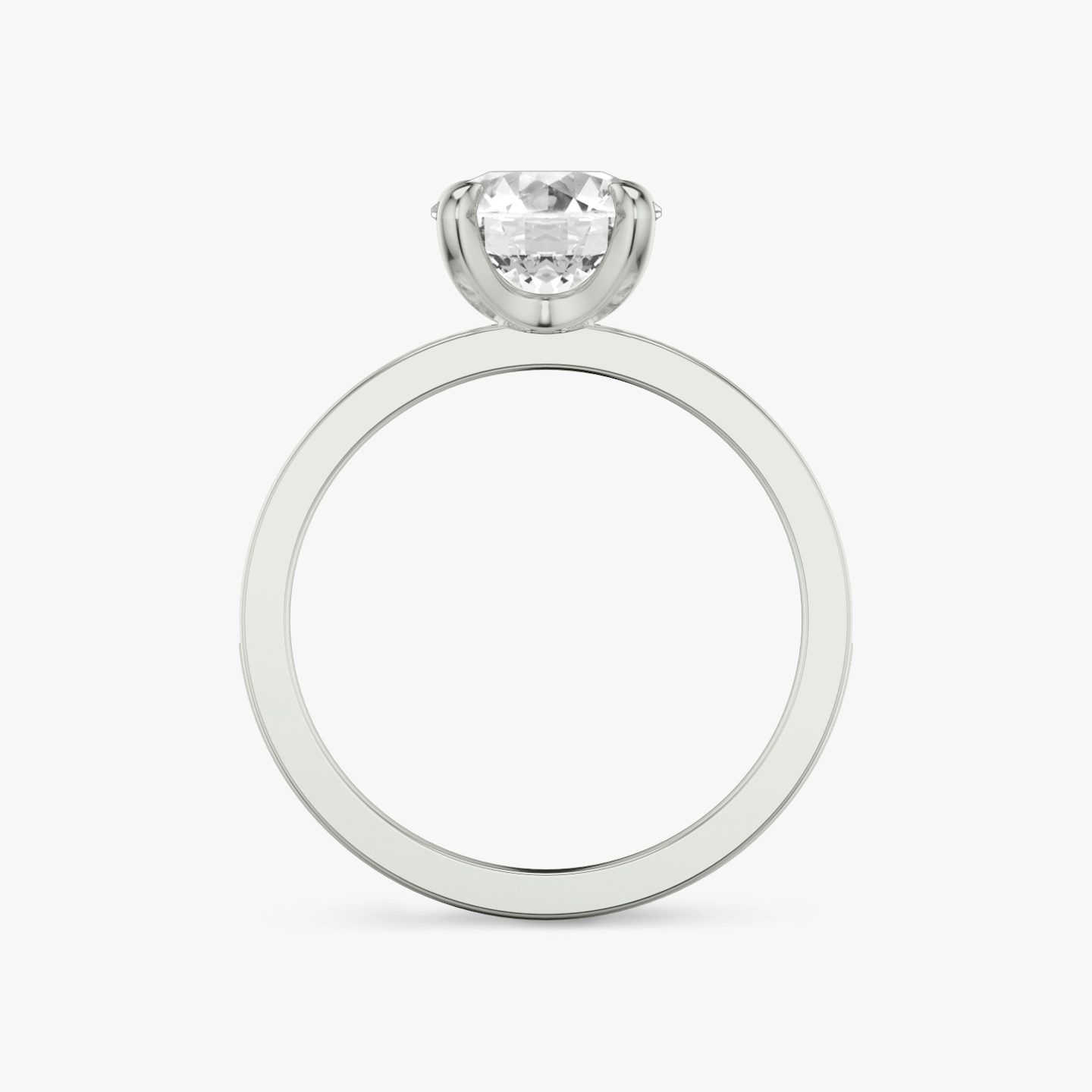 The Devotion | Round Brilliant | Platinum | Carat weight: See full inventory | Band stone shape: Round Brilliant | Band: Large | Diamond orientation: vertical