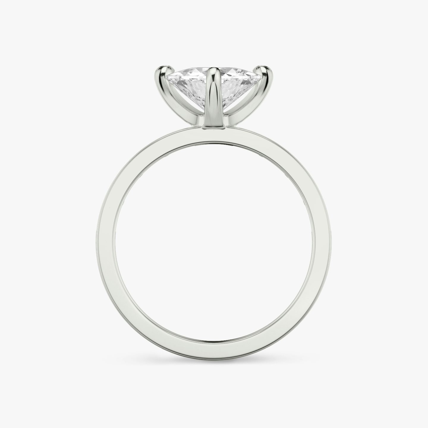 The Devotion | Trillion | 18k | 18k White Gold | Band: Pavé | Band stone shape: Baguette | Band: Original | Diamond orientation: vertical | Carat weight: See full inventory