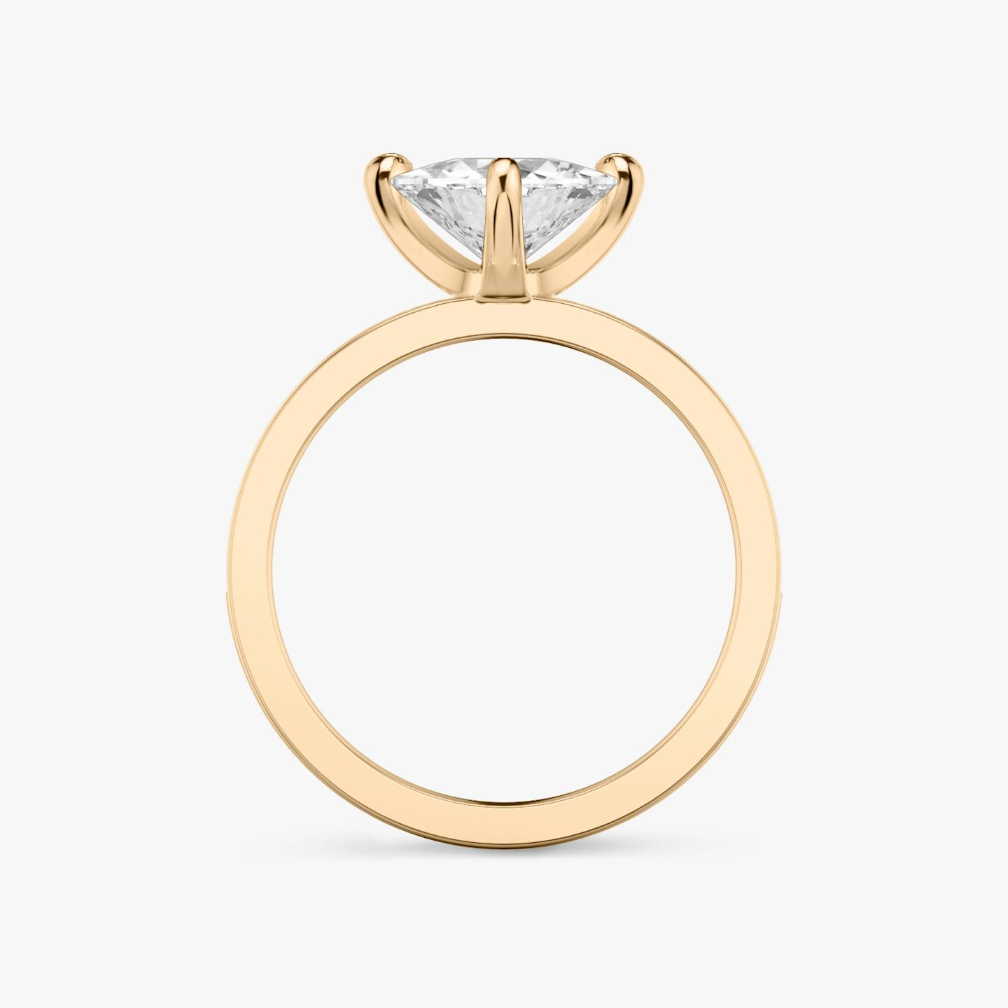 The Devotion | Trillion | 14k | 14k Rose Gold | Band stone shape: Round Brilliant | Band: Large | Diamond orientation: vertical | Carat weight: See full inventory