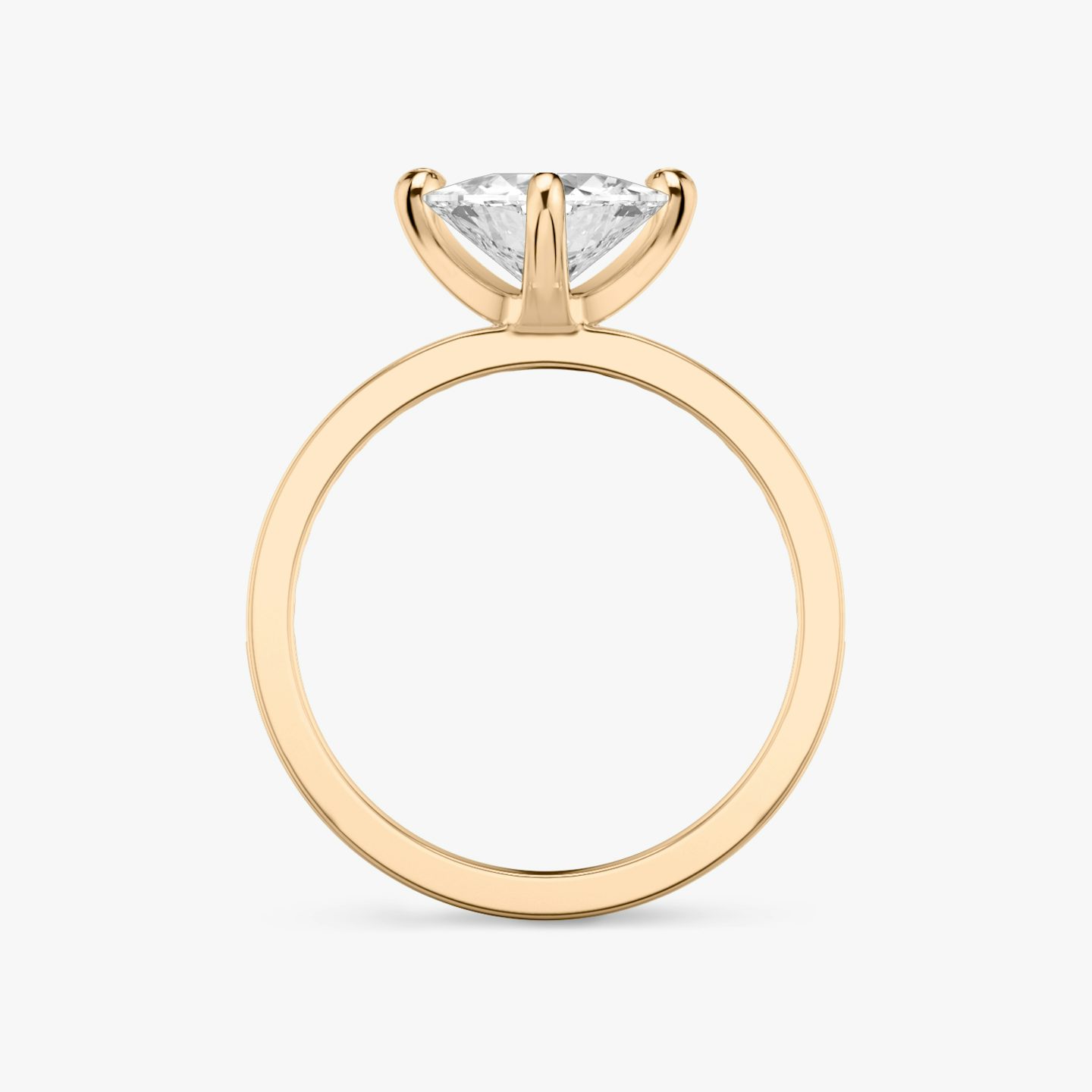 The Devotion | Trillion | 14k | 14k Rose Gold | Band: Pavé | Band stone shape: Round Brilliant | Band: Original | Diamond orientation: vertical | Carat weight: See full inventory