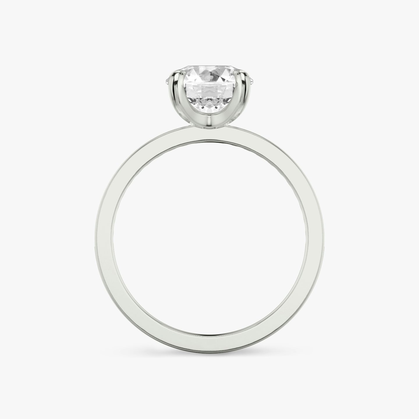 The Devotion | Round Brilliant | 18k | 18k White Gold | Band: Pavé | Band stone shape: Round Brilliant | Band: Original | Carat weight: See full inventory | Diamond orientation: vertical