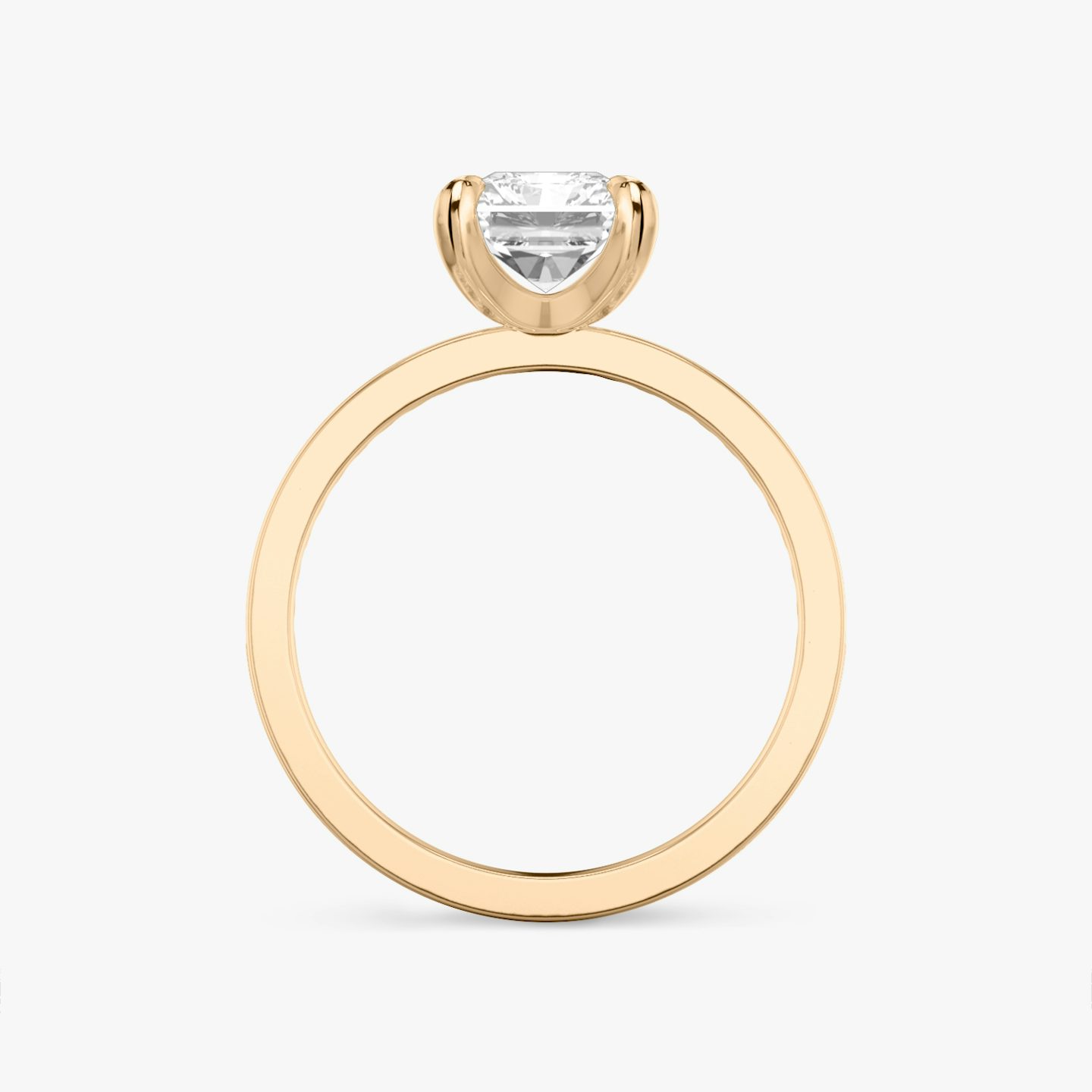 The Devotion | Radiant | 14k | 14k Rose Gold | Band: Pavé | Band stone shape: Round Brilliant | Band: Original | Diamond orientation: vertical | Carat weight: See full inventory