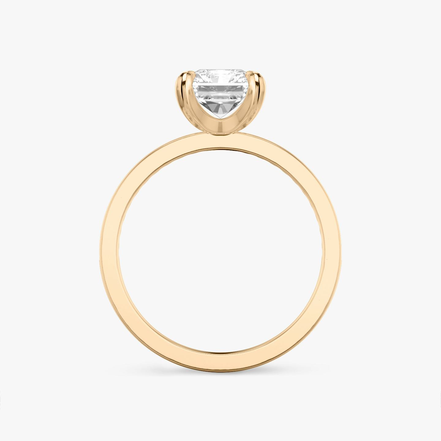 The Devotion | Radiant | 14k | 14k Rose Gold | Band stone shape: Round Brilliant | Band: Original | Diamond orientation: vertical | Carat weight: See full inventory