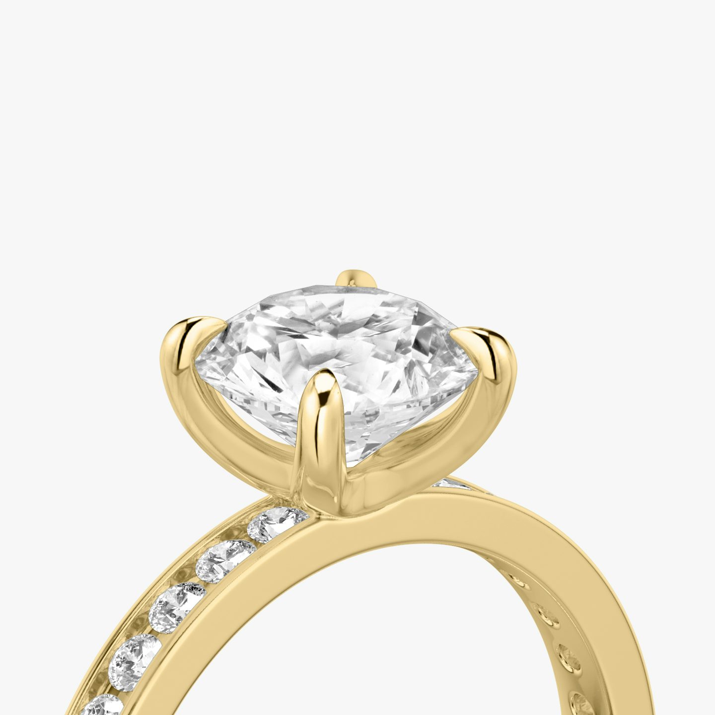 The Devotion | Round Brilliant | 18k | 18k Yellow Gold | Carat weight: See full inventory | Band stone shape: Round Brilliant | Band: Large | Diamond orientation: vertical