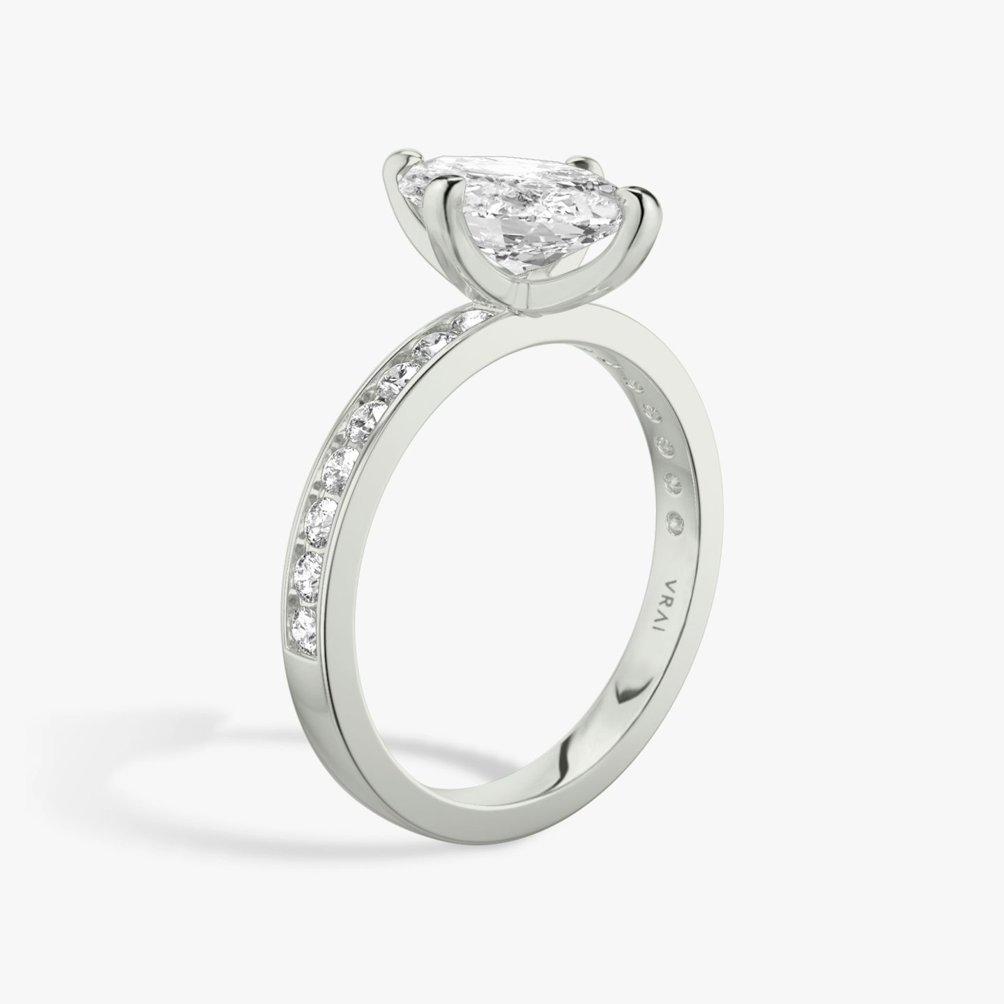 The Devotion | Pavé Marquise | Platinum | Band: Pavé | Band stone shape: Round Brilliant | Band: Large | Diamond orientation: vertical | Carat weight: See full inventory