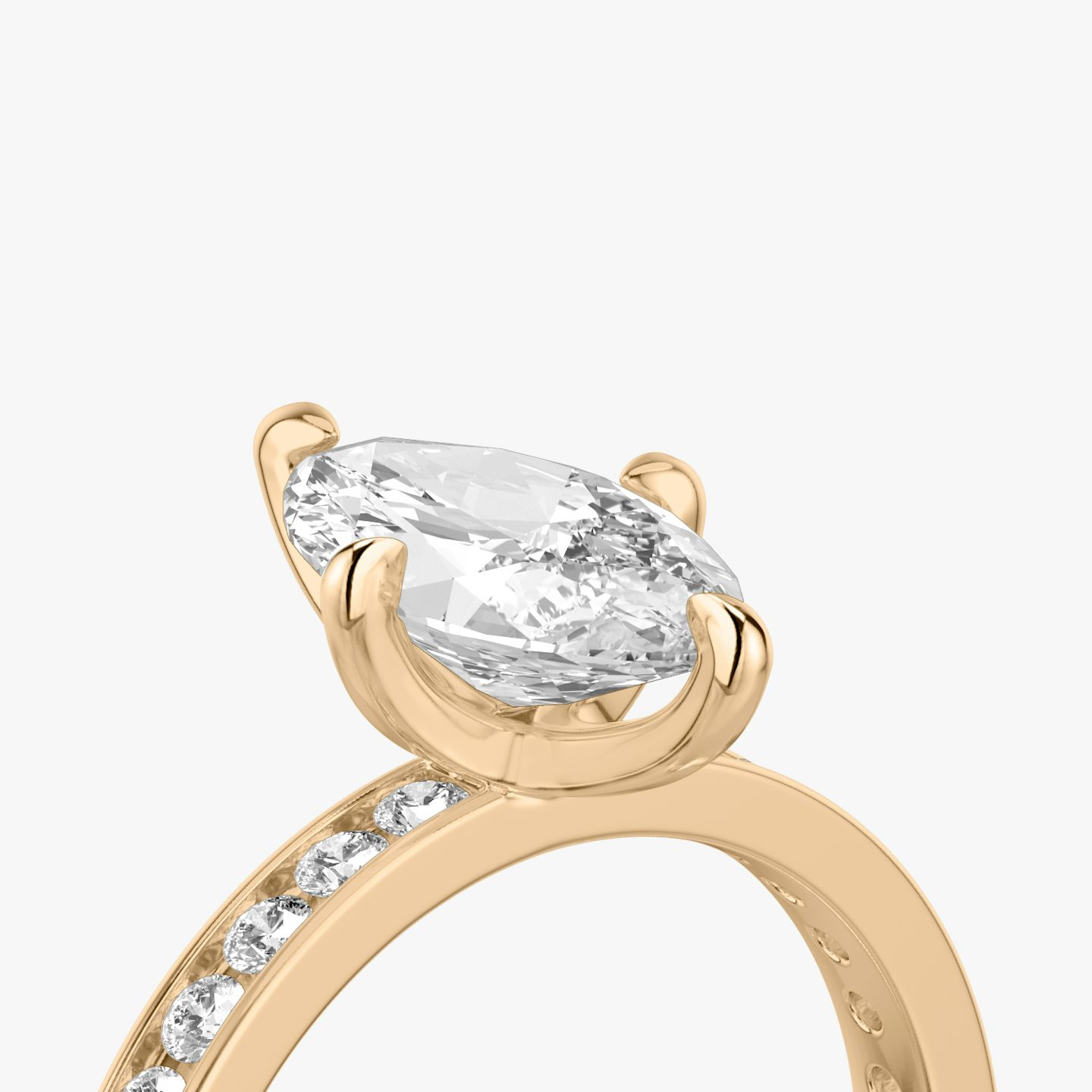 The Devotion | Pavé Marquise | 14k | 14k Rose Gold | Band: Pavé | Band stone shape: Round Brilliant | Band: Large | Diamond orientation: vertical | Carat weight: See full inventory