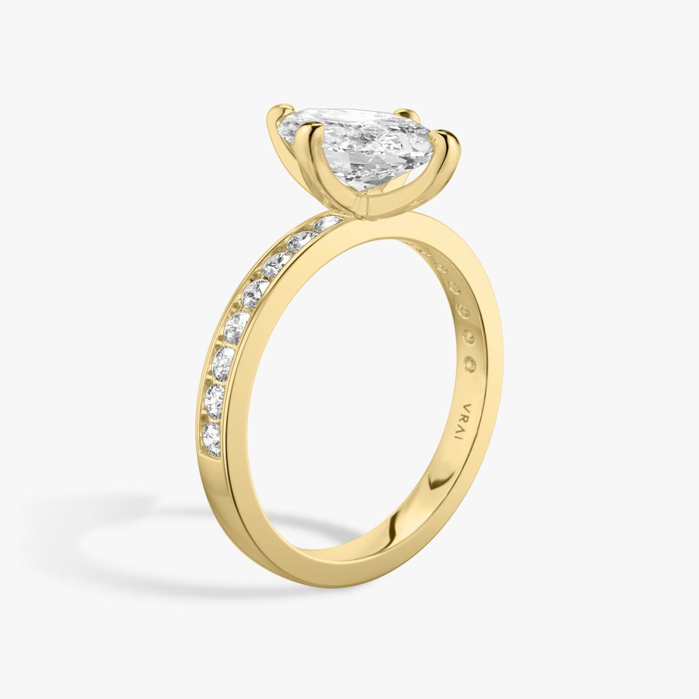 The Devotion | Pavé Marquise | 18k | 18k Yellow Gold | Band stone shape: Round Brilliant | Band: Large | Diamond orientation: vertical | Carat weight: See full inventory