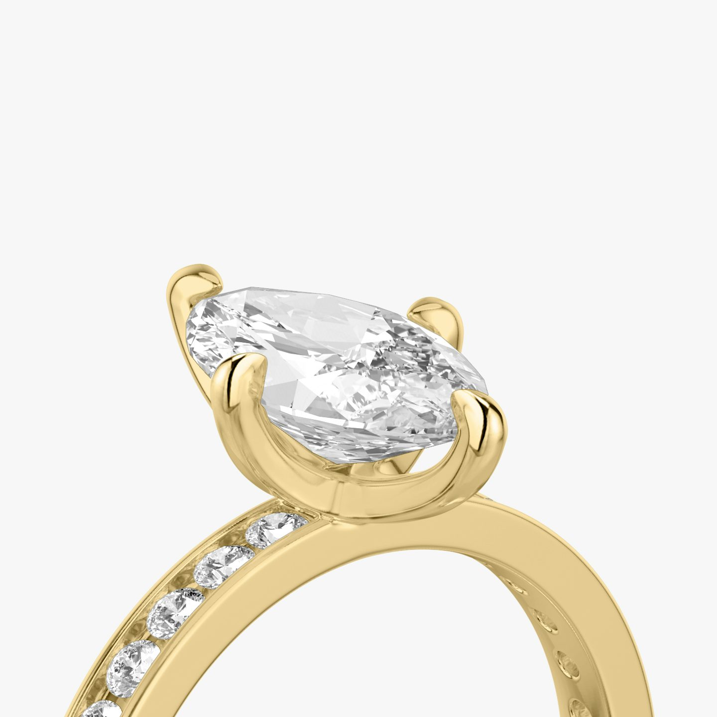 The Devotion | Pavé Marquise | 18k | 18k Yellow Gold | Band: Pavé | Band stone shape: Round Brilliant | Band: Large | Diamond orientation: vertical | Carat weight: See full inventory