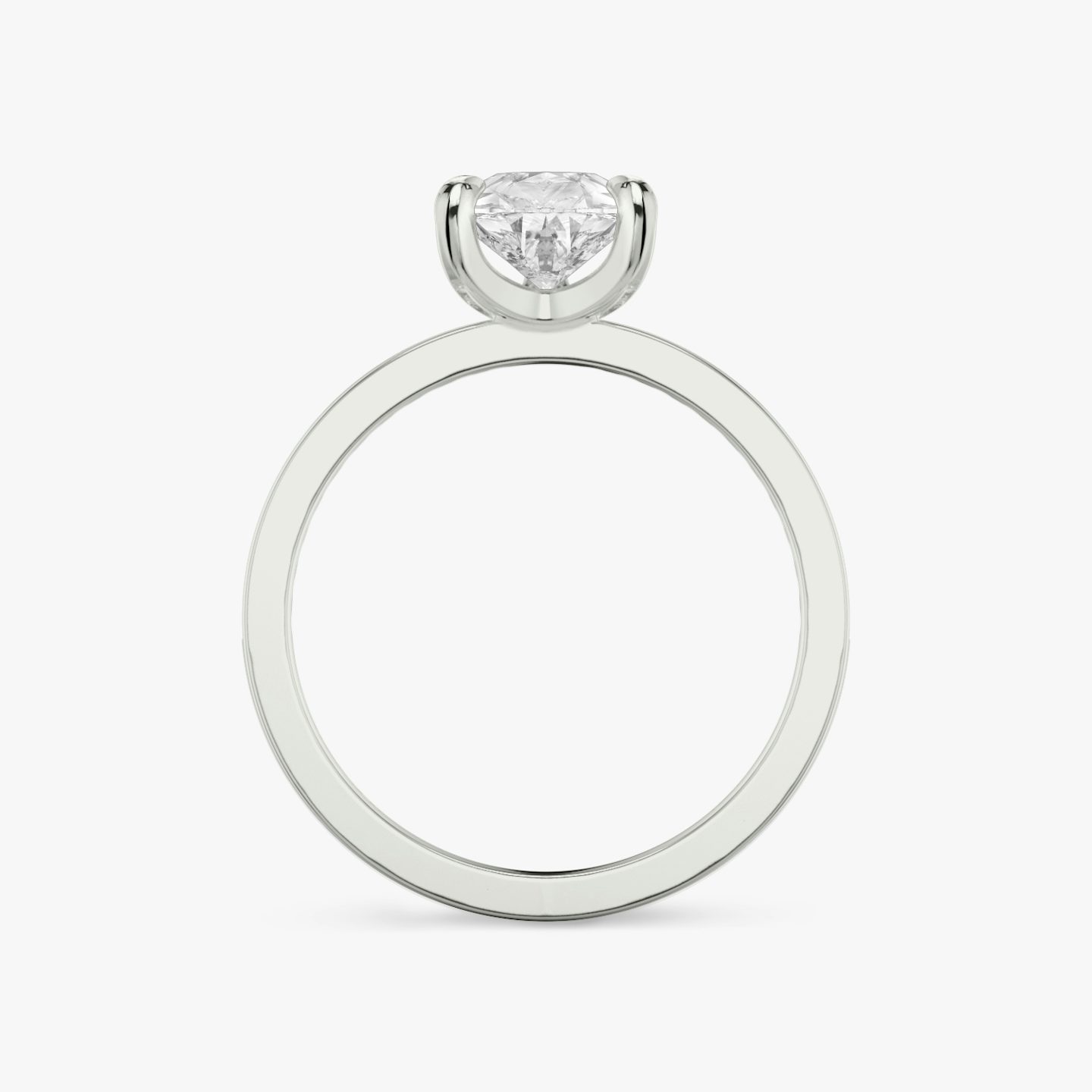 The Devotion | Pear | 18k | 18k White Gold | Band: Pavé | Band stone shape: Round Brilliant | Band: Original | Diamond orientation: vertical | Carat weight: See full inventory