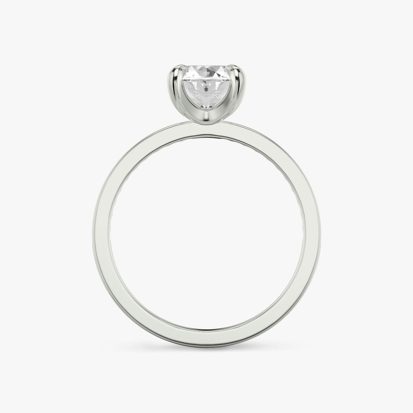 The Devotion | Oval | 18k | 18k White Gold | Band stone shape: Round Brilliant | Band: Original | Diamond orientation: vertical | Carat weight: See full inventory