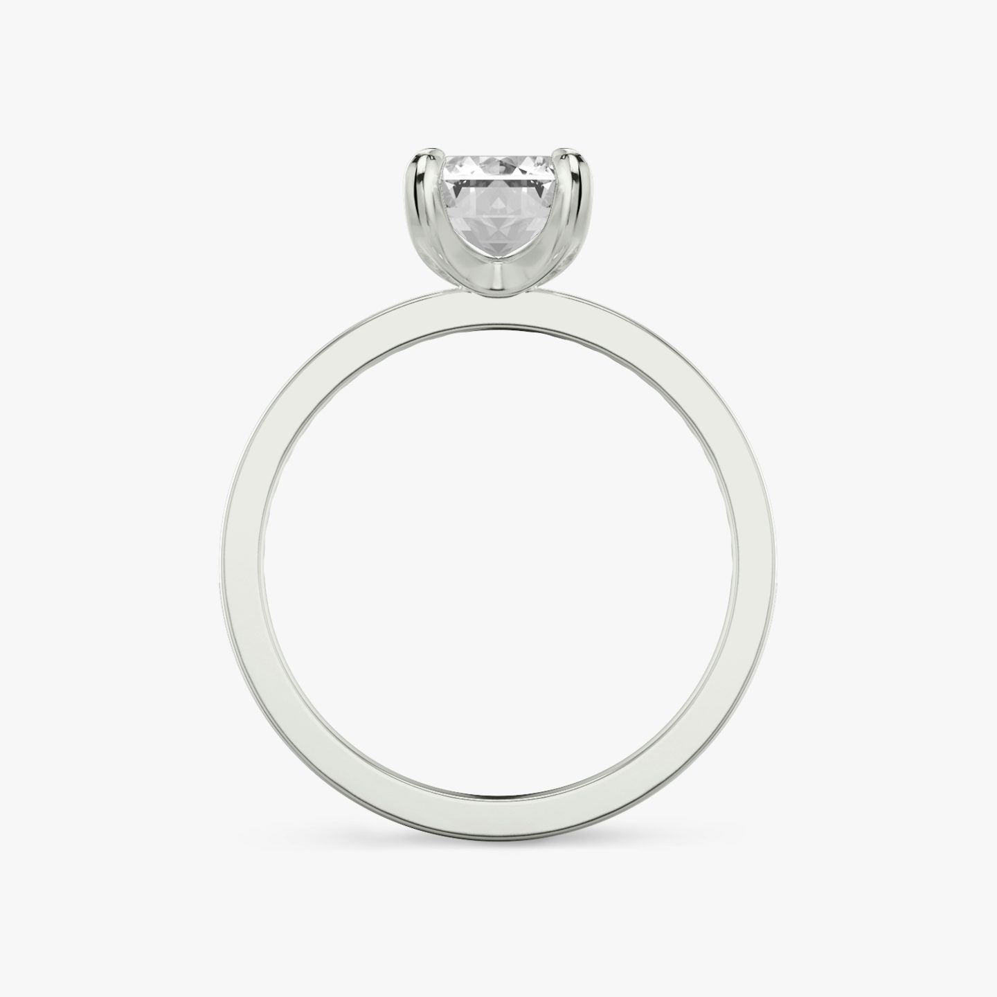 The Devotion | Emerald | 18k | 18k White Gold | Band: Pavé | Band stone shape: Round Brilliant | Band: Original | Diamond orientation: vertical | Carat weight: See full inventory