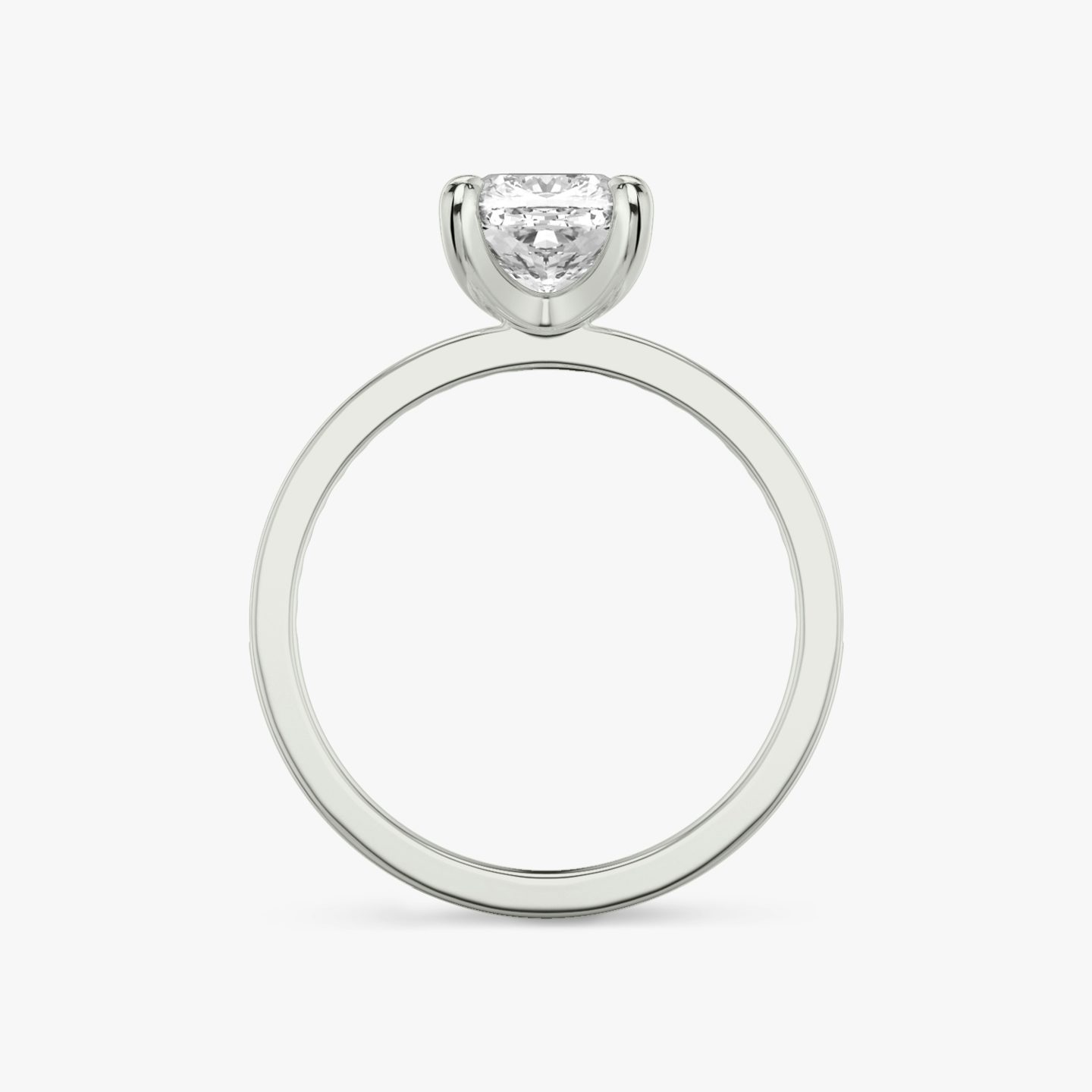 The Devotion | Pavé Cushion | 18k | 18k White Gold | Band: Pavé | Band stone shape: Round Brilliant | Band: Original | Diamond orientation: vertical | Carat weight: See full inventory