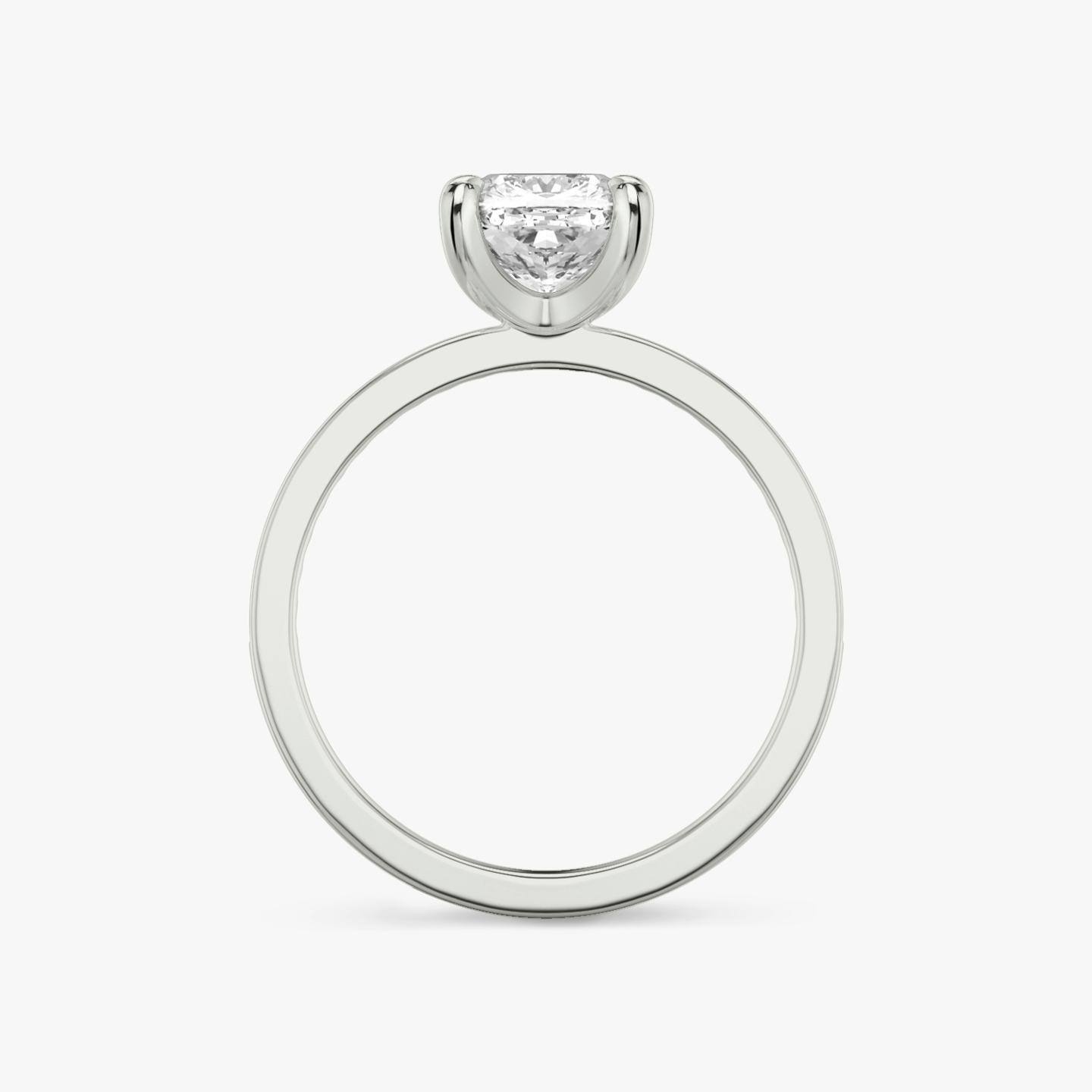 The Devotion | Pavé Cushion | 18k | 18k White Gold | Band stone shape: Round Brilliant | Band: Original | Diamond orientation: vertical | Carat weight: See full inventory