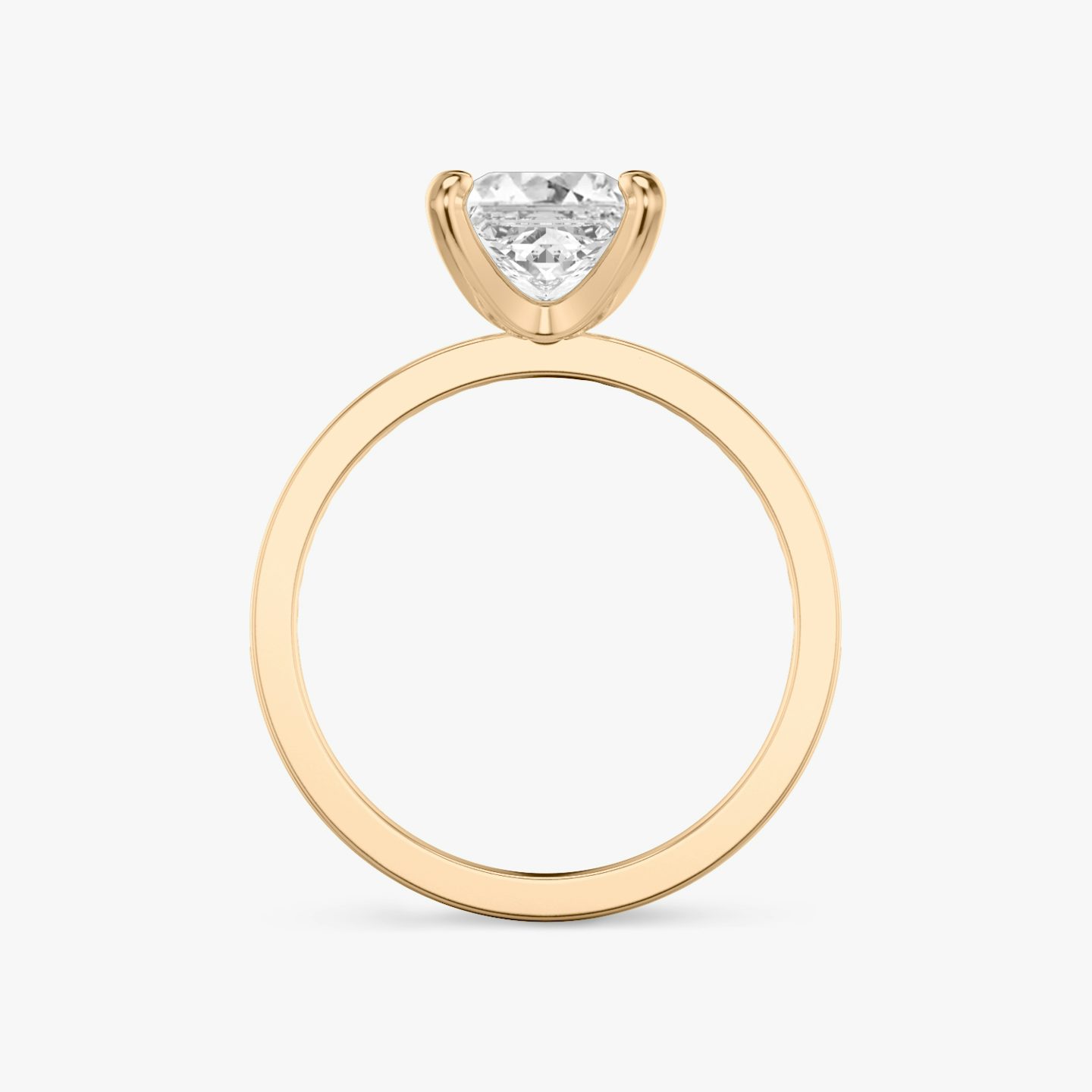 The Devotion | Princess | 14k | 14k Rose Gold | Band: Pavé | Band stone shape: Round Brilliant | Band: Original | Diamond orientation: vertical | Carat weight: See full inventory