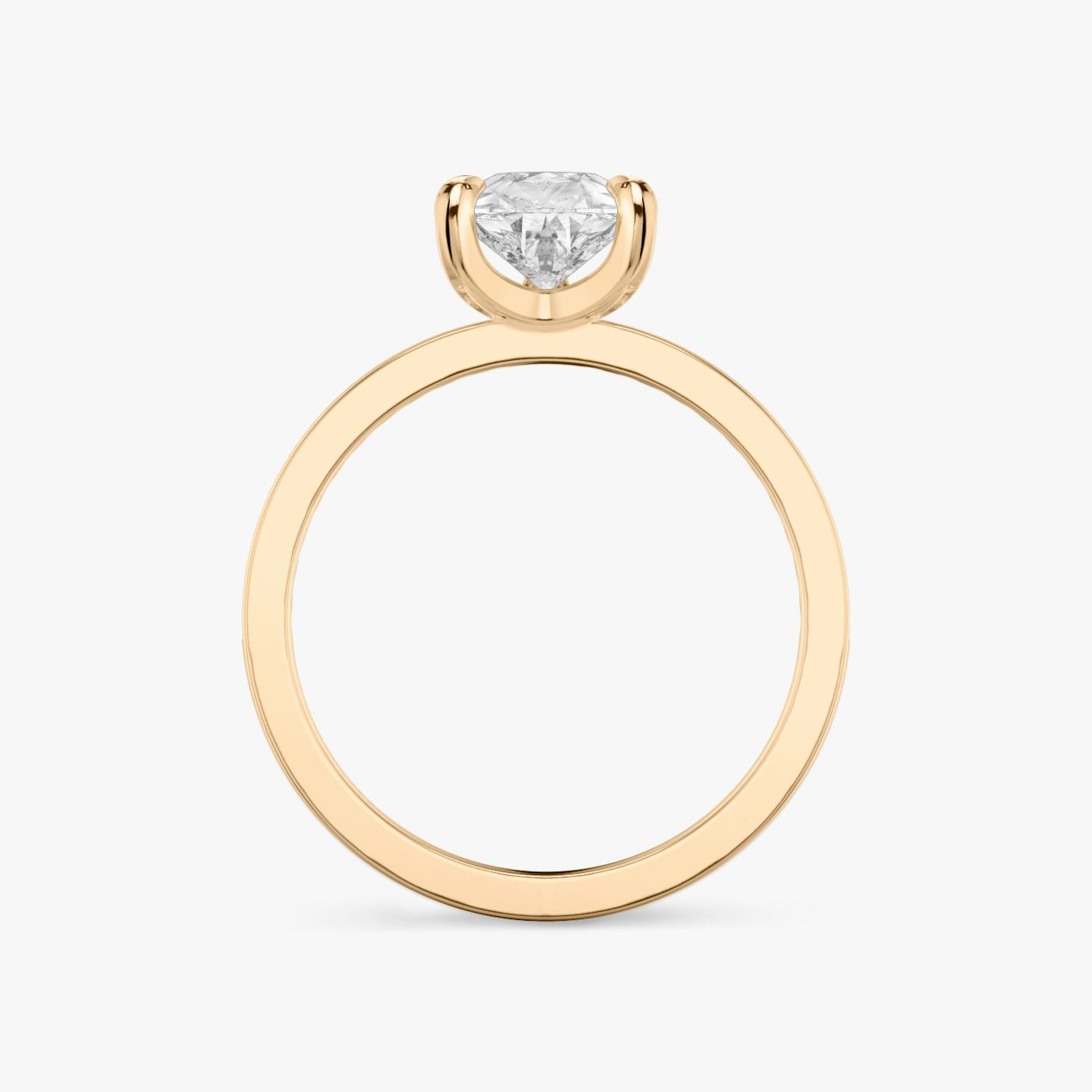 The Devotion | Pear | 14k | 14k Rose Gold | Band stone shape: Round Brilliant | Band: Original | Diamond orientation: vertical | Carat weight: See full inventory