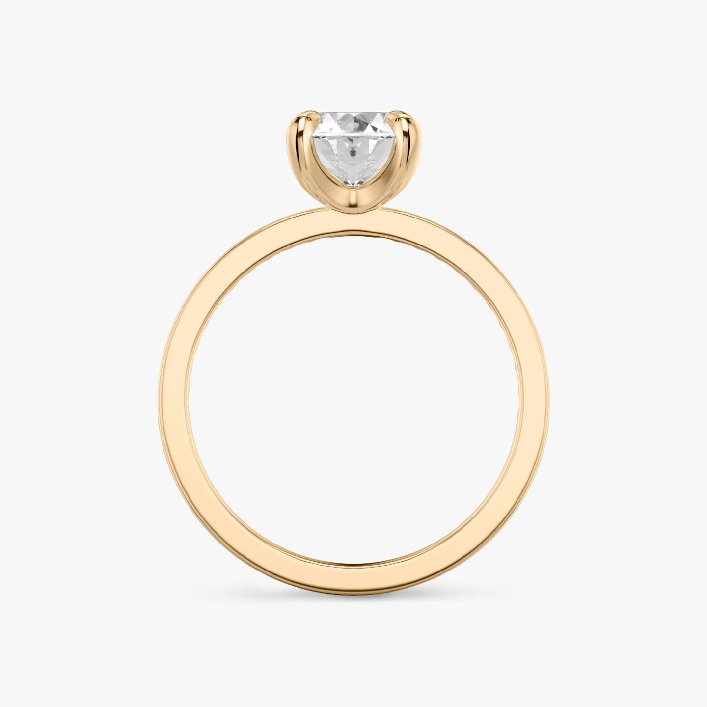 The Devotion | Oval | 14k | 14k Rose Gold | Band stone shape: Round Brilliant | Band: Original | Diamond orientation: vertical | Carat weight: See full inventory