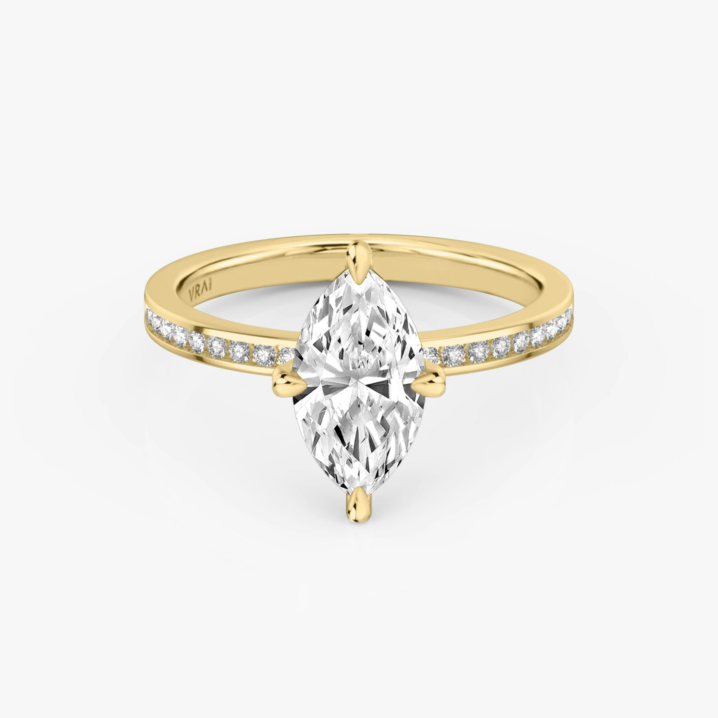 The Devotion | Pavé Marquise | 18k | 18k Yellow Gold | Band: Pavé | Band stone shape: Round Brilliant | Band: Original | Diamond orientation: vertical | Carat weight: See full inventory