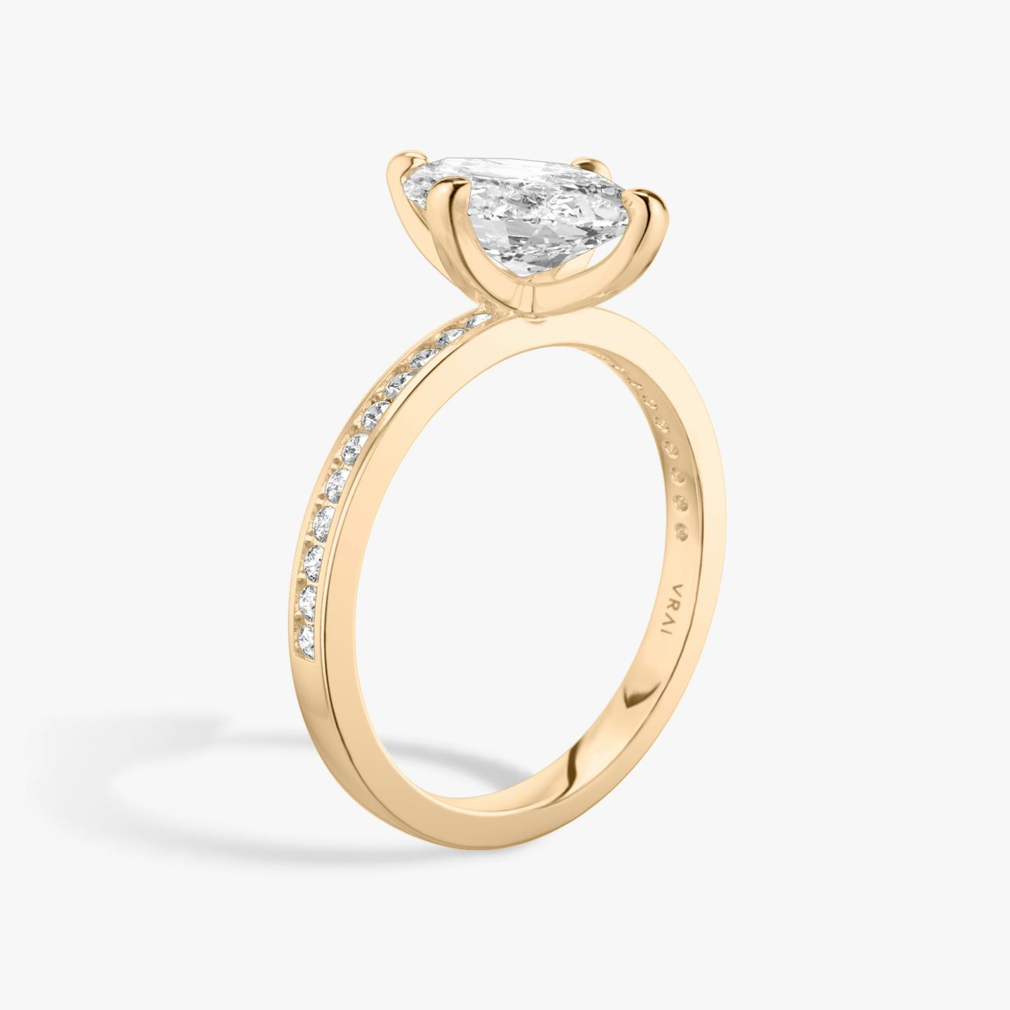 The Devotion | Pavé Marquise | 14k | 14k Rose Gold | Band stone shape: Round Brilliant | Band: Original | Diamond orientation: vertical | Carat weight: See full inventory