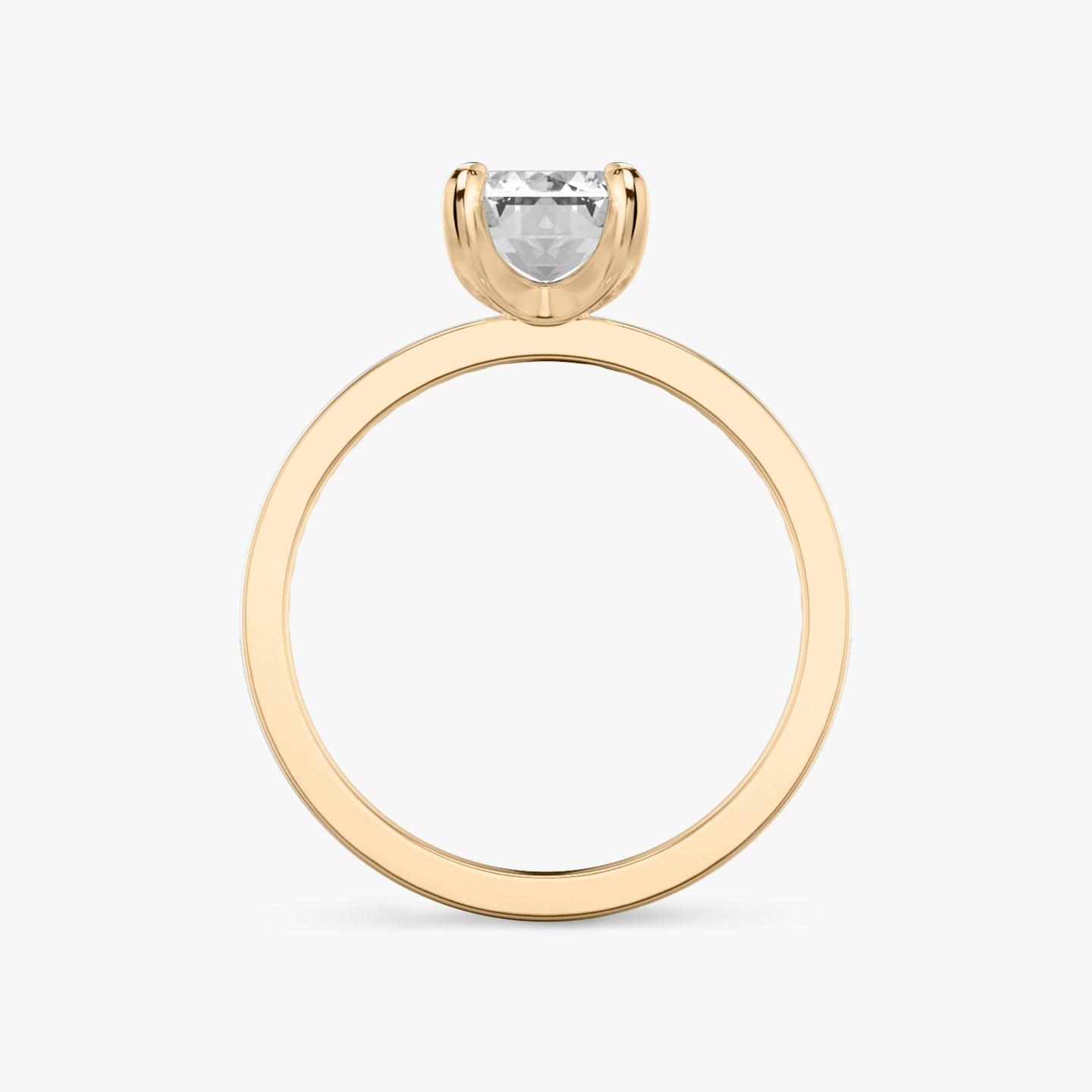 The Devotion | Emerald | 14k | 14k Rose Gold | Band: Pavé | Band stone shape: Round Brilliant | Band: Original | Diamond orientation: vertical | Carat weight: See full inventory