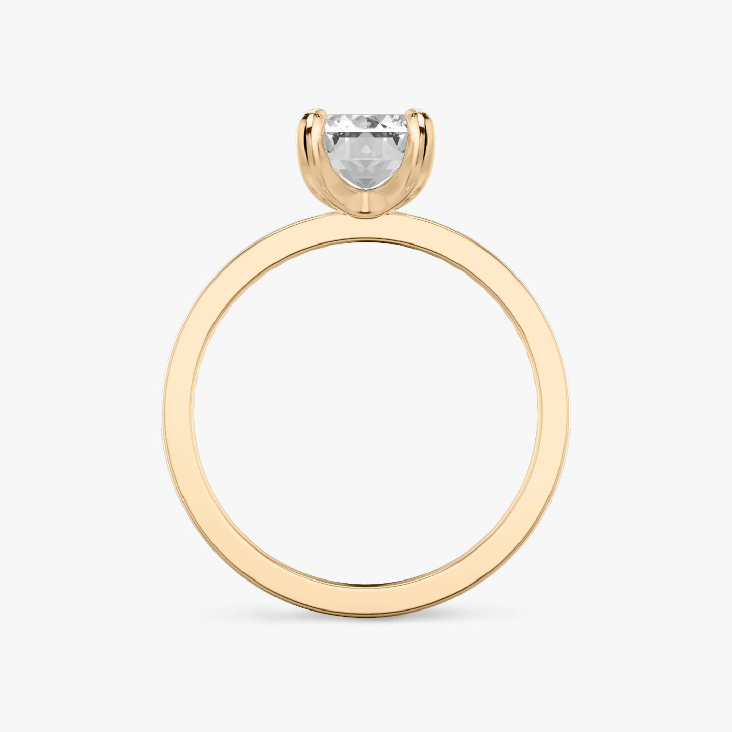 The Devotion | Emerald | 14k | 14k Rose Gold | Band stone shape: Round Brilliant | Band: Original | Diamond orientation: vertical | Carat weight: See full inventory