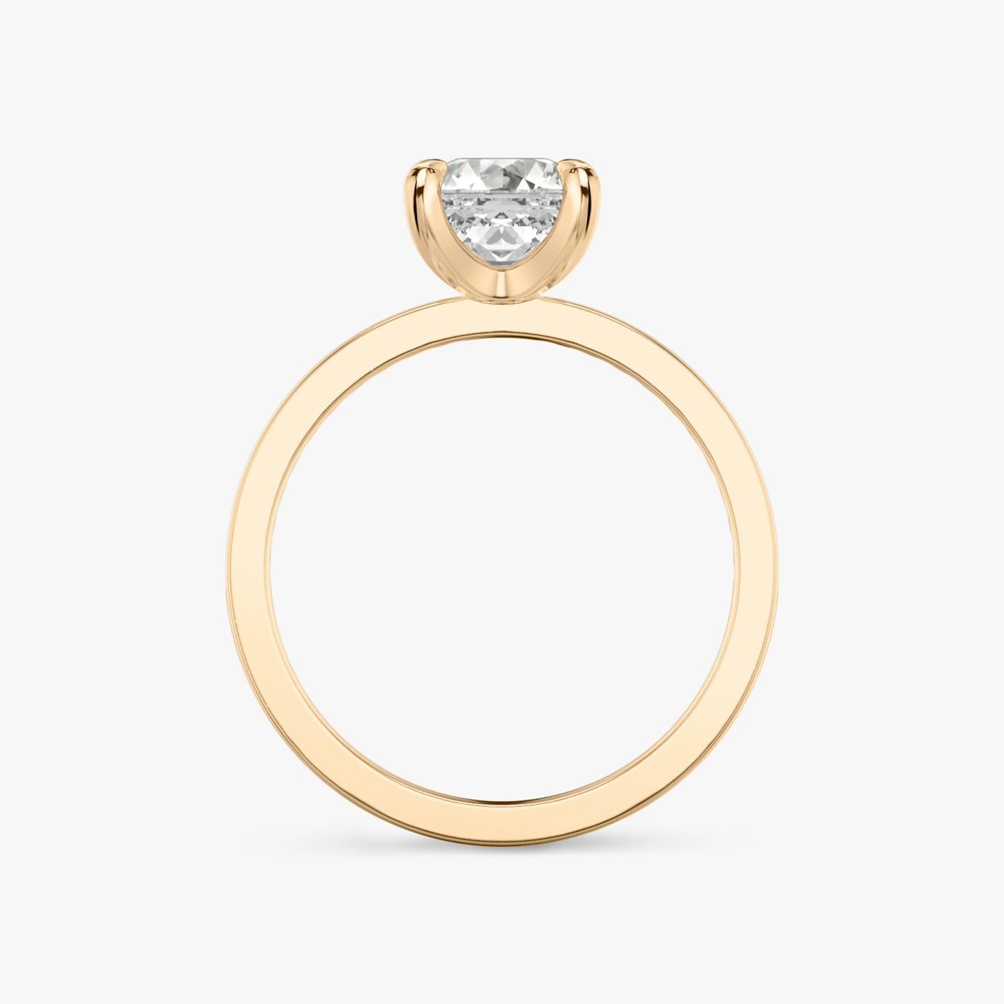 The Devotion | Asscher | 14k | 14k Rose Gold | Band stone shape: Round Brilliant | Band: Original | Diamond orientation: vertical | Carat weight: See full inventory