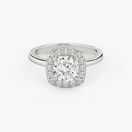 Halo Cushion Engagement Ring