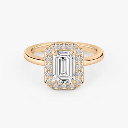 Halo Emerald Engagement Ring