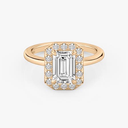 Halo Emerald Engagement Ring