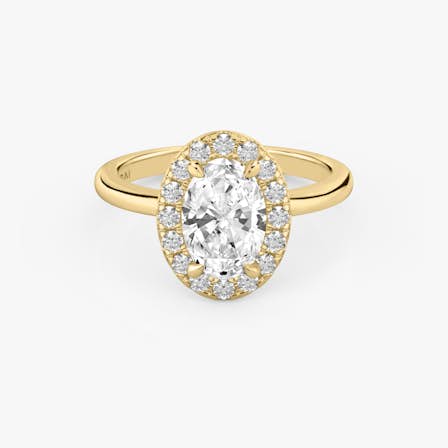 Oval Halo Engagement Ring