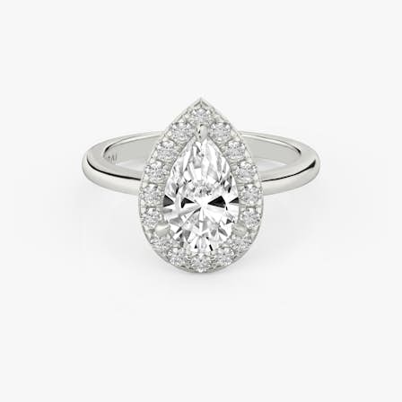 The Halo Pear Engagement Ring