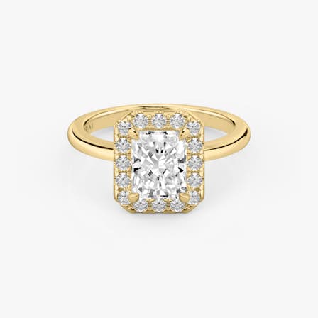 Halo Radiant Diamond Ring