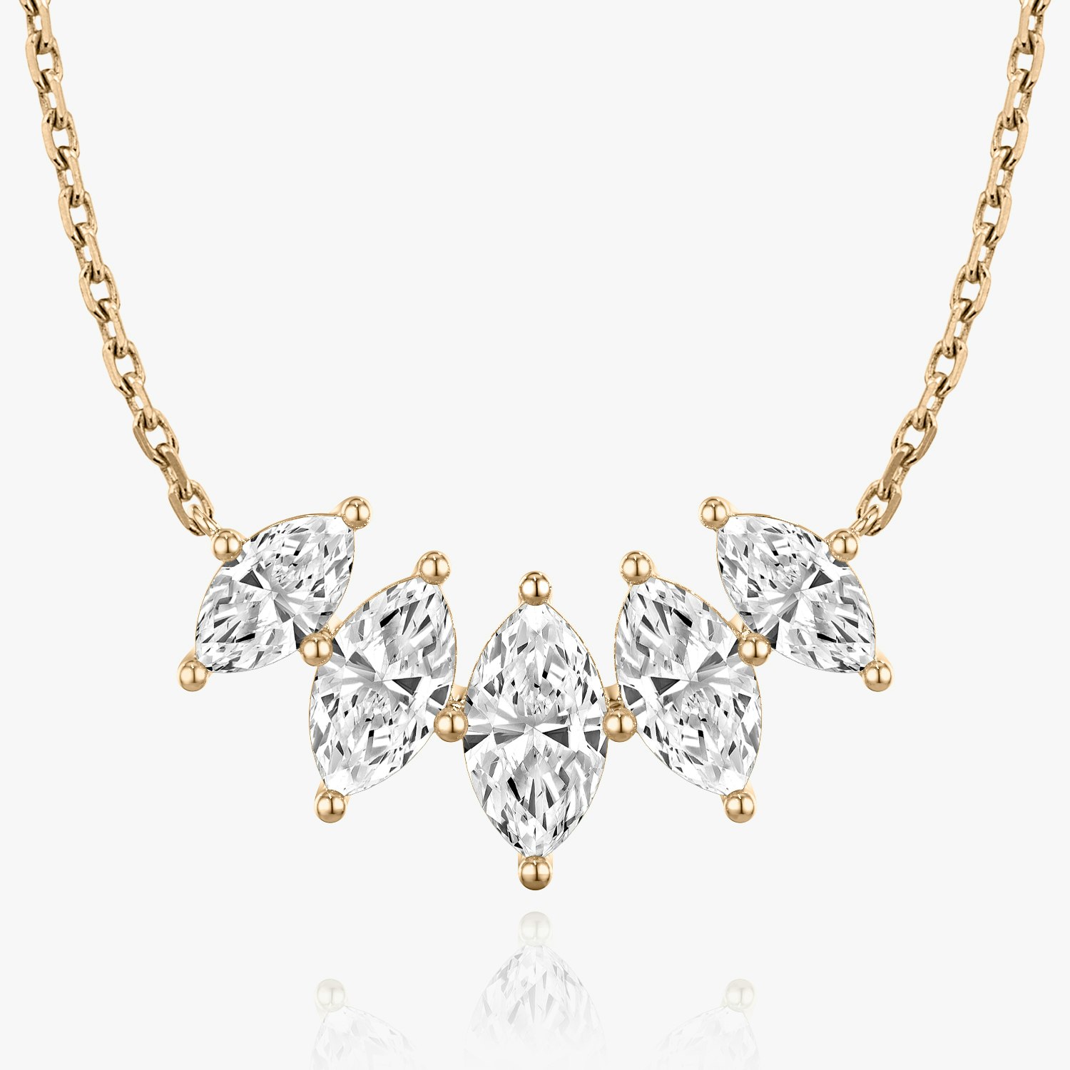 VRAI Arc Marquise Necklaces | 14k Rose Gold