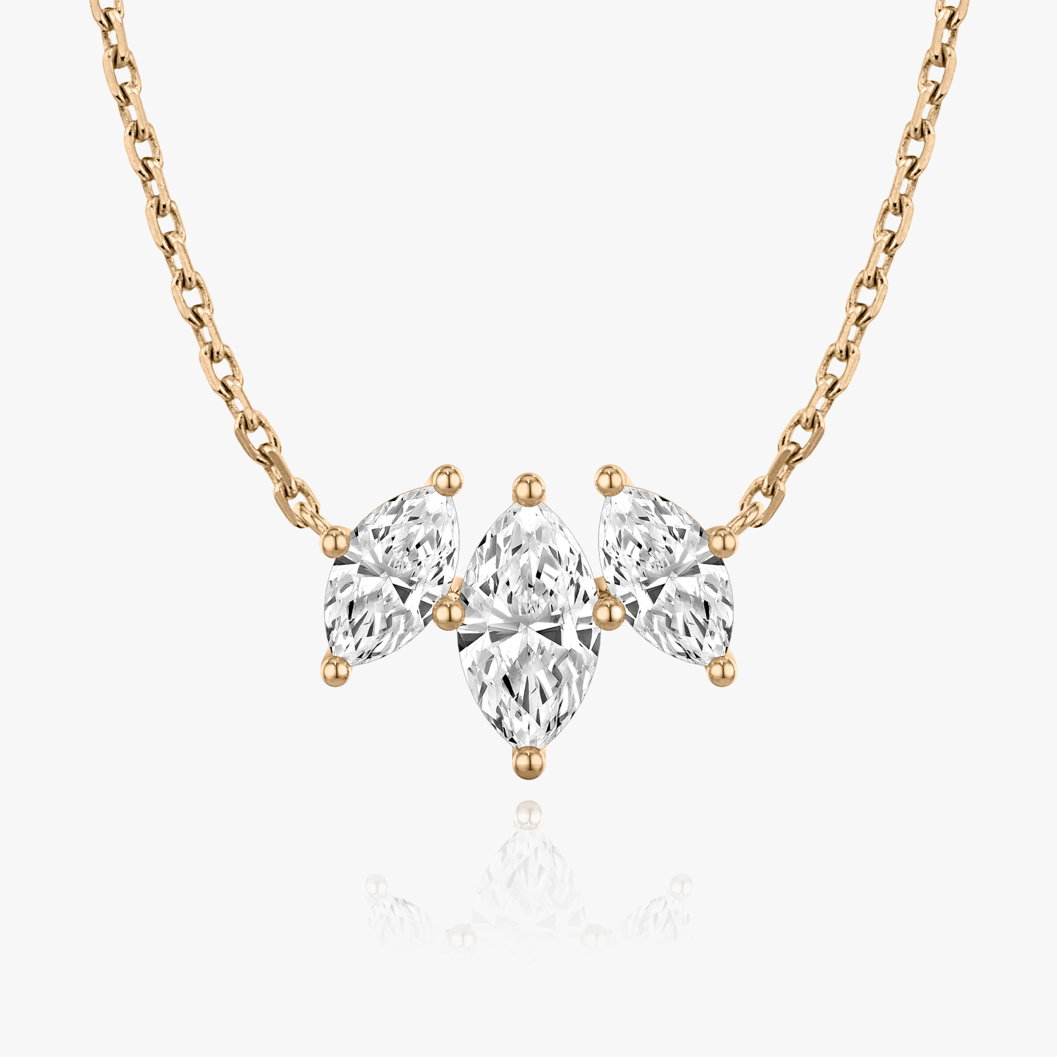 VRAI Arc Marquise Necklaces | 14k Rose Gold