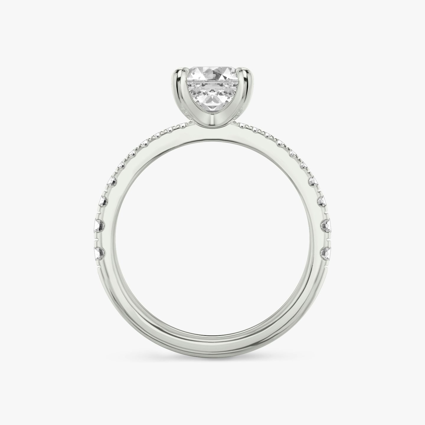The Tapered Classic | Asscher | 18k | 18k White Gold | Band: Pavé | Diamond orientation: vertical | Carat weight: See full inventory