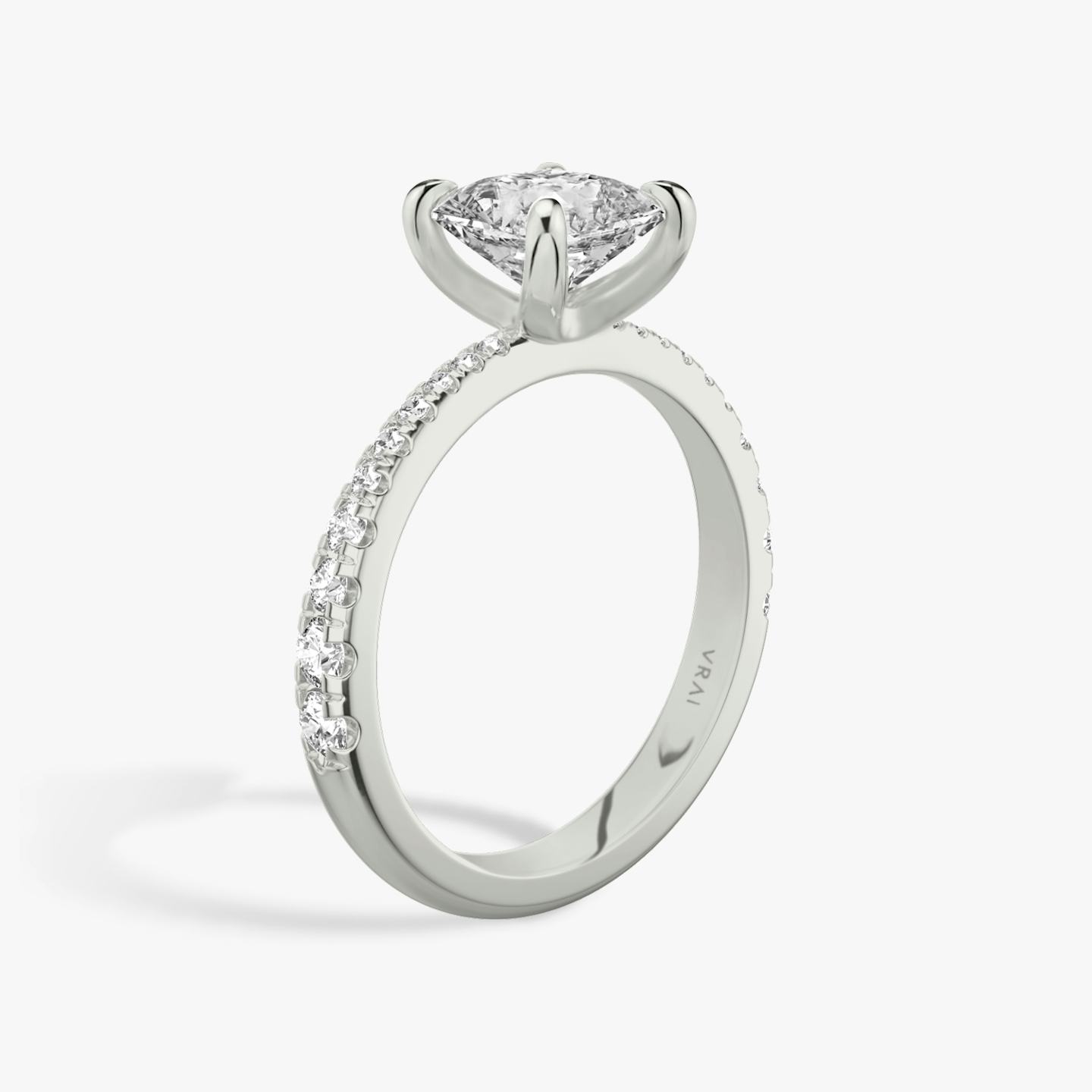 The Tapered Classic | Asscher | Platinum | Band: Pavé | Diamond orientation: vertical | Carat weight: See full inventory