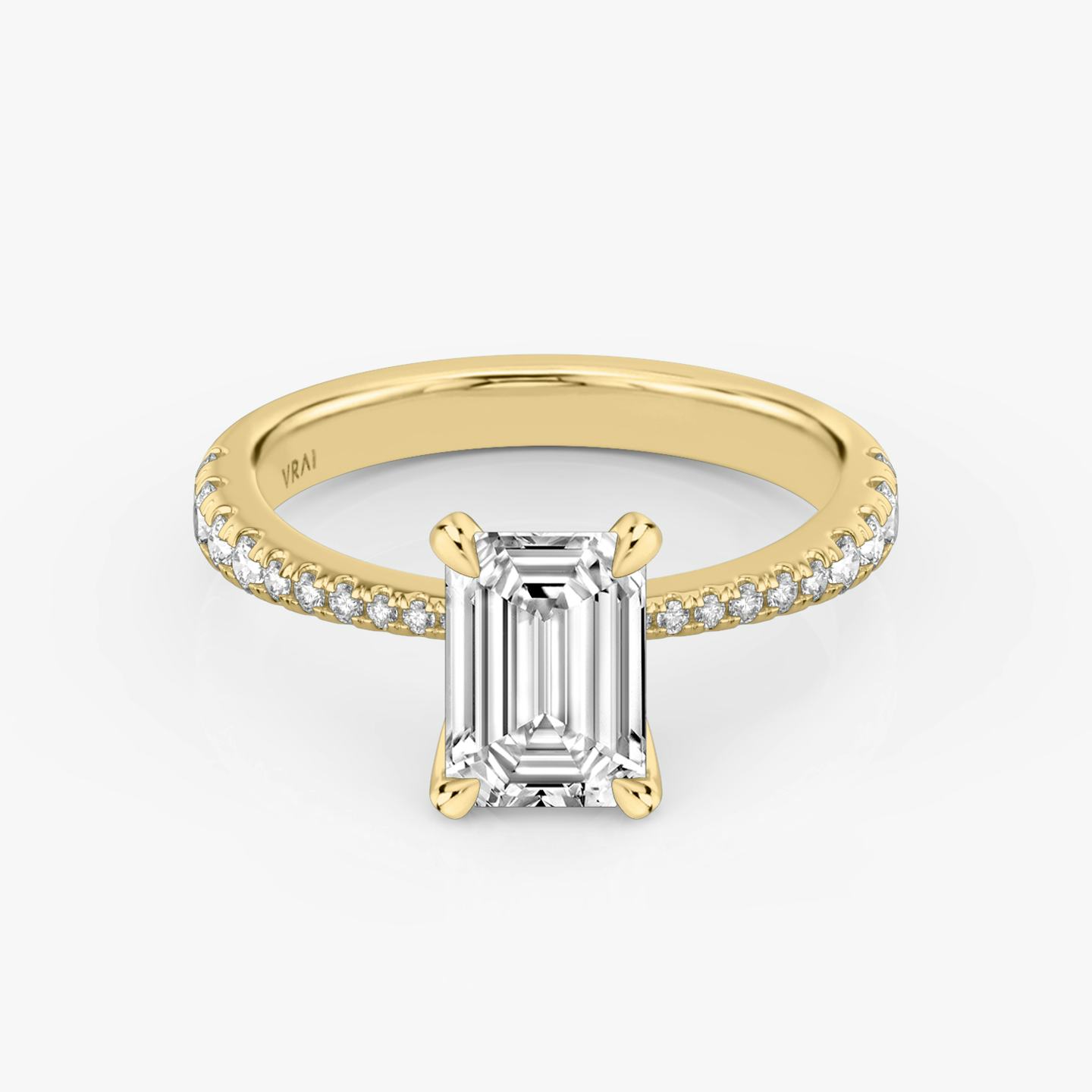 Tapered Classic | Emerald | 18k | 18k Gelbgold | Ring: Pavé | Diamantausrichtung: vertical | Karatgewicht: Gesamtbestand ansehen