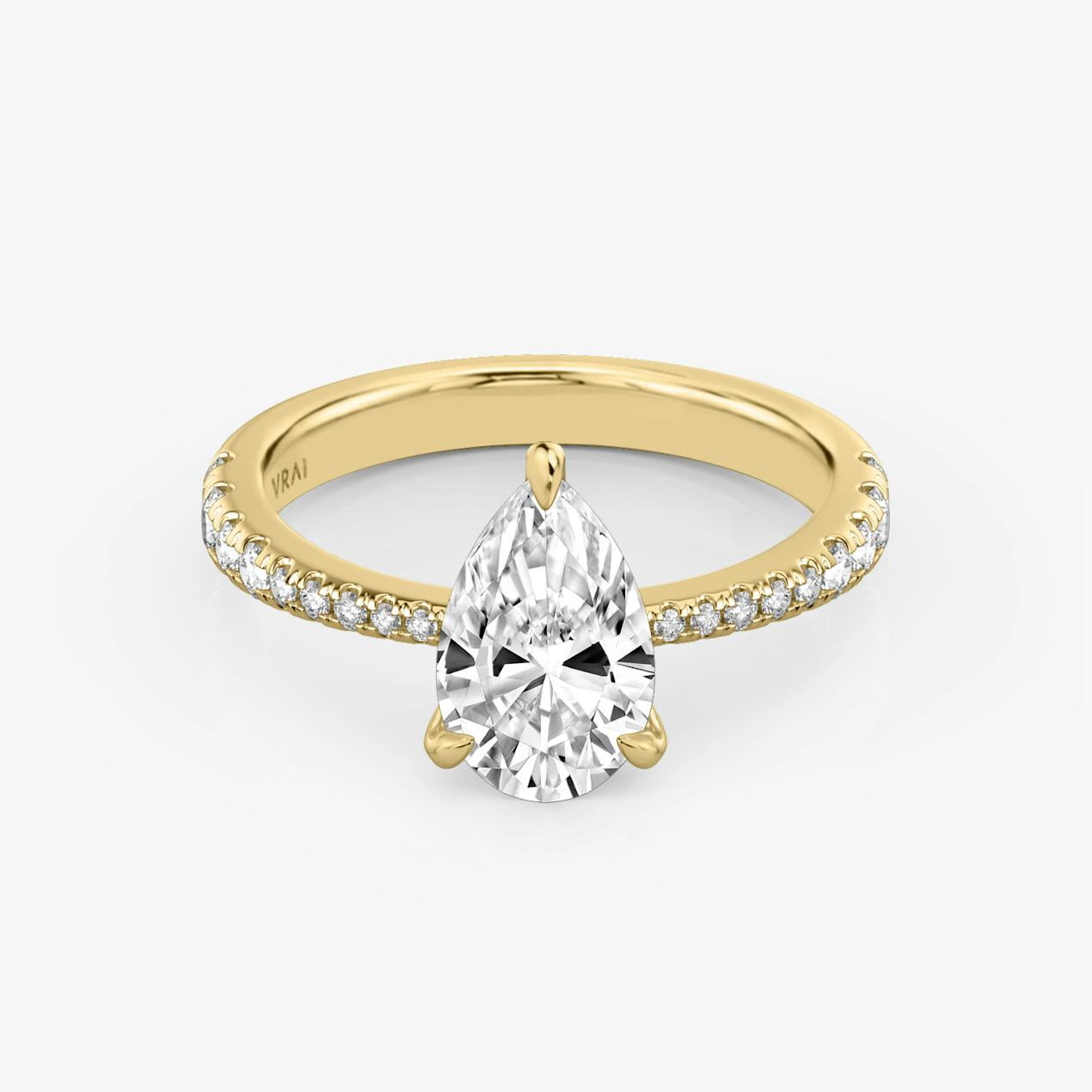 The Tapered Classic Pear Engagement Ring