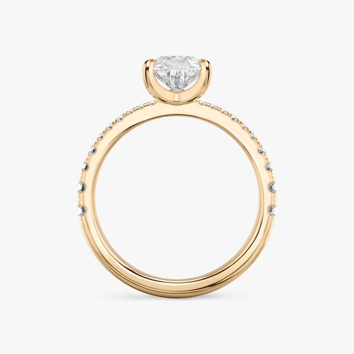 The Tapered Classic | Pear | 14k | 14k Rose Gold | Band: Pavé | Diamond orientation: vertical | Carat weight: See full inventory
