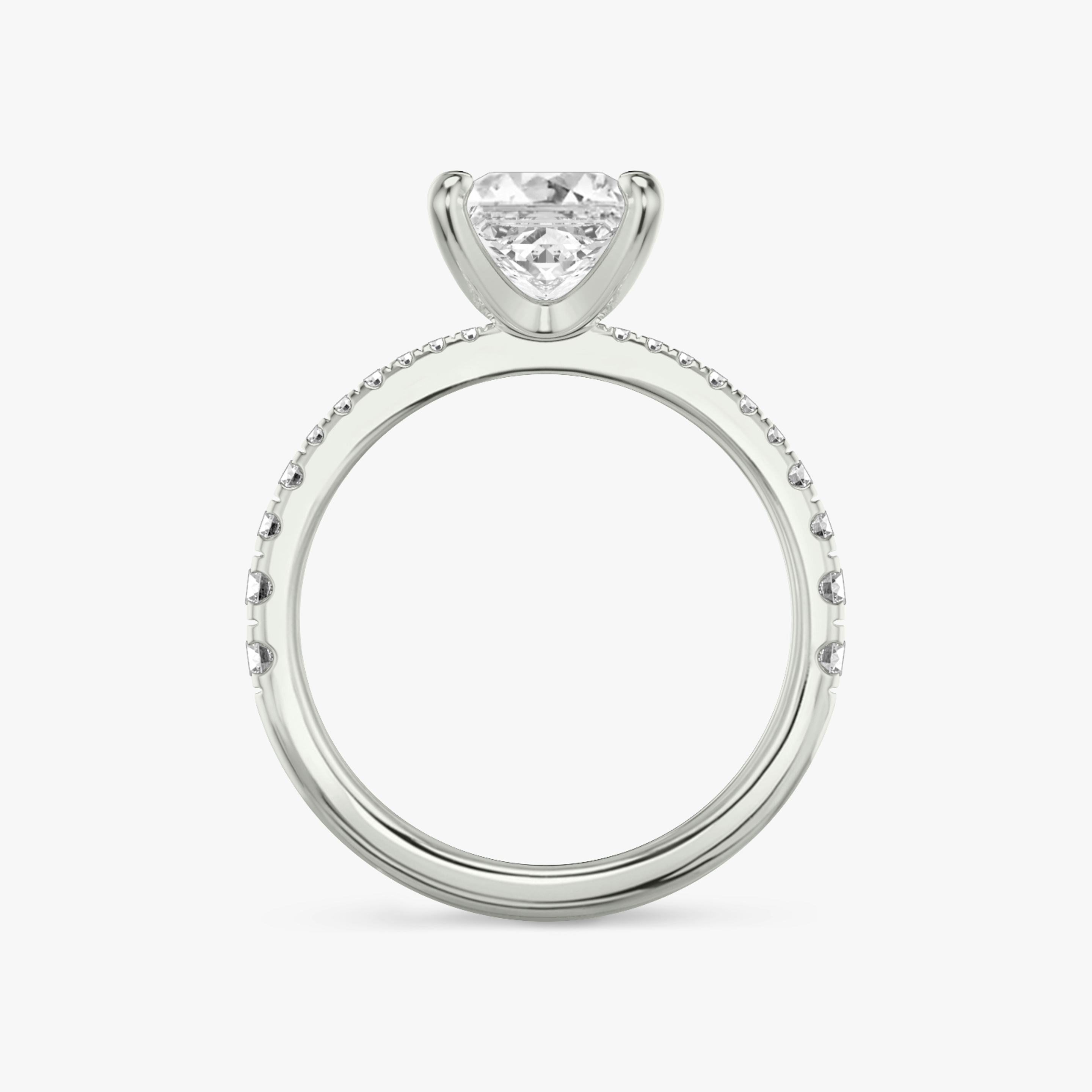 The Tapered Classic | Princess | Platinum | Band: Pavé | Diamond orientation: vertical | Carat weight: See full inventory