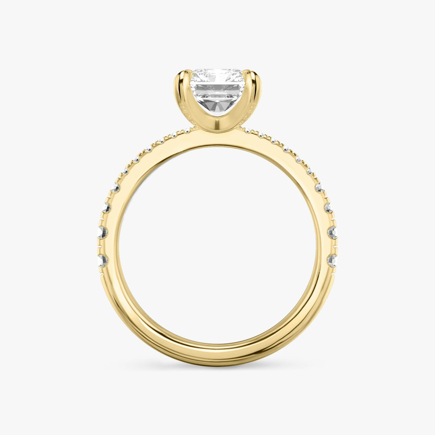 The Tapered Classic | Radiant | 18k | 18k Yellow Gold | Band: Pavé | Diamond orientation: vertical | Carat weight: See full inventory