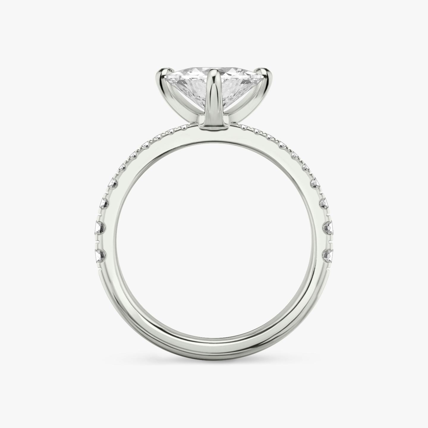 The Tapered Classic | Trillion | Platinum | Band: Pavé | Diamond orientation: vertical | Carat weight: See full inventory