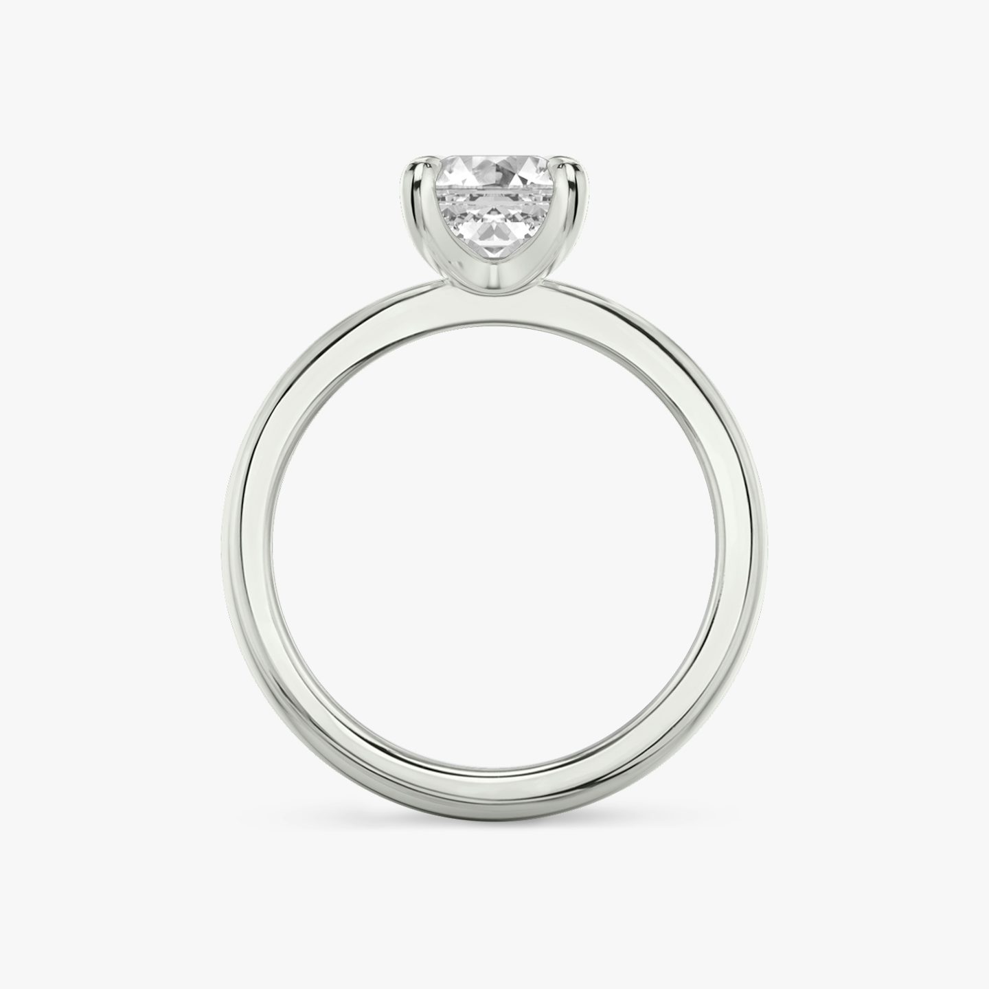 The Tapered Classic | Asscher | 18k | 18k White Gold | Band: Plain | Diamond orientation: vertical | Carat weight: See full inventory