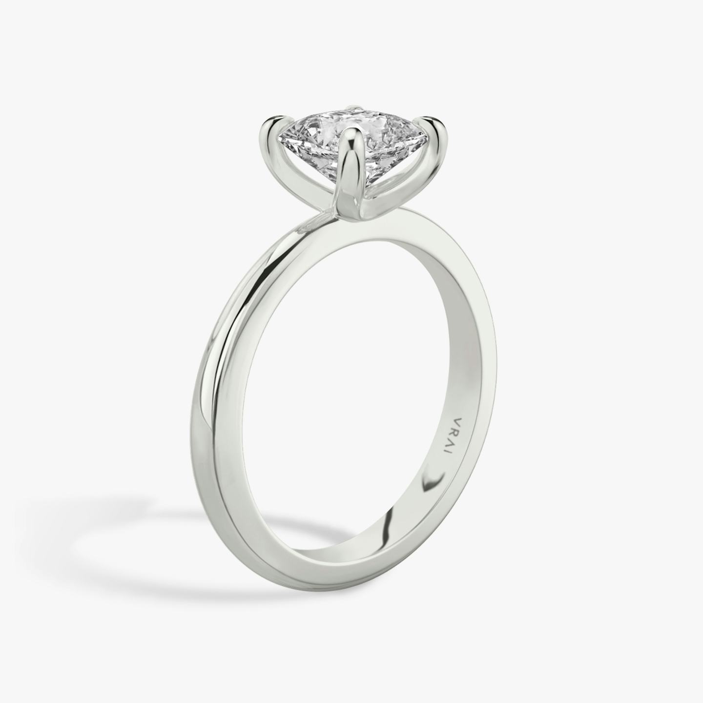 The Tapered Classic | Asscher | 18k | 18k White Gold | Band: Plain | Diamond orientation: vertical | Carat weight: See full inventory