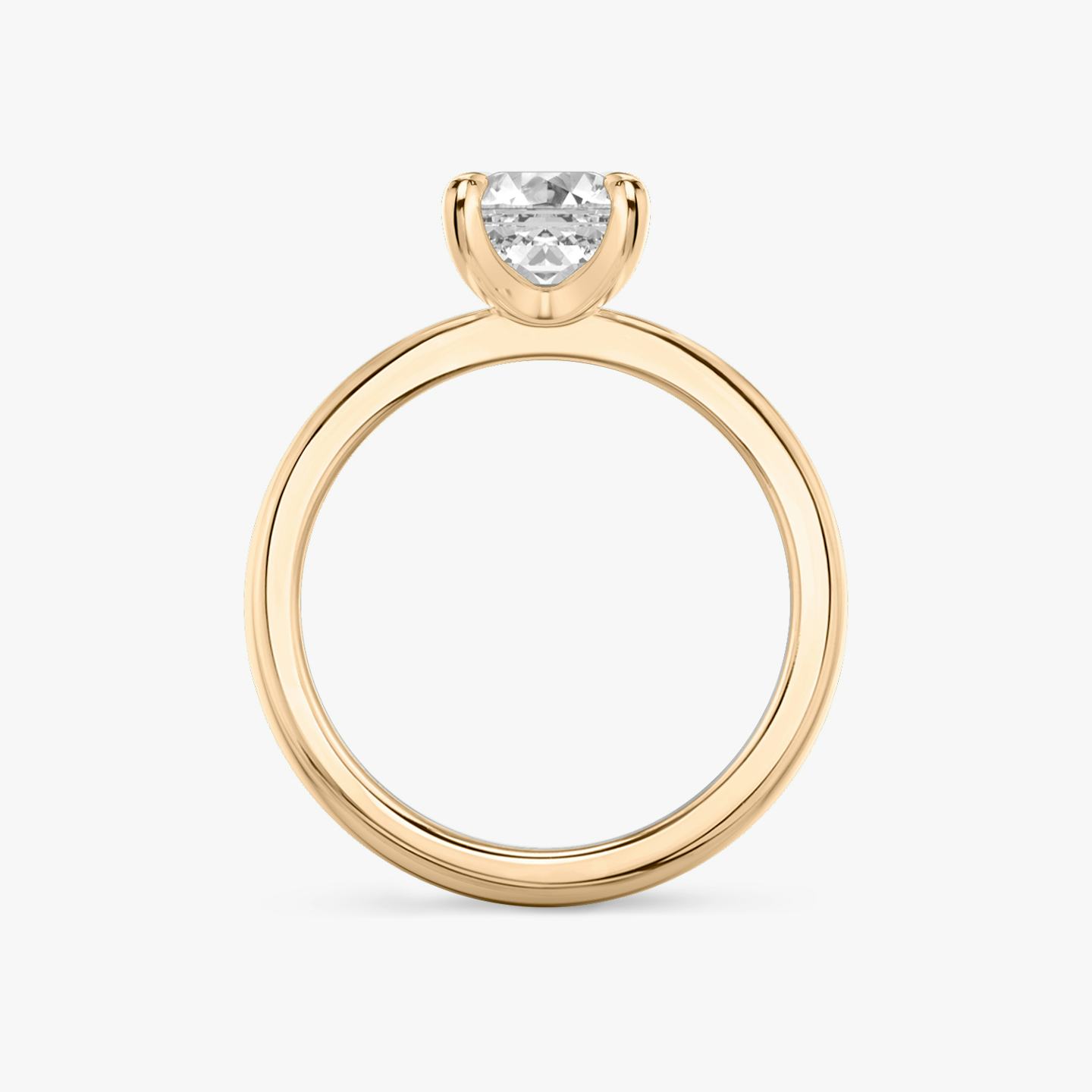 The Tapered Classic | Asscher | 14k | 14k Rose Gold | Band: Plain | Diamond orientation: vertical | Carat weight: See full inventory
