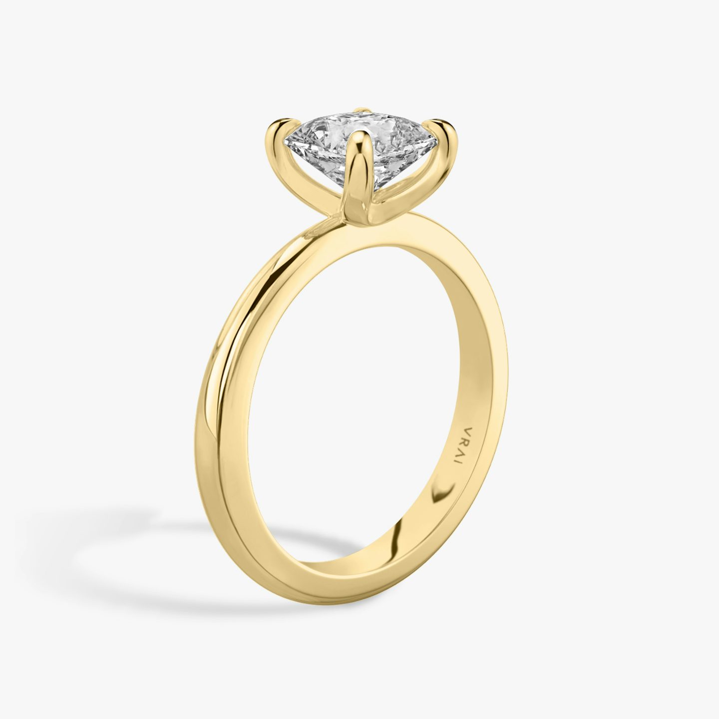 The Tapered Classic | Asscher | 18k | 18k Yellow Gold | Band: Plain | Diamond orientation: vertical | Carat weight: See full inventory