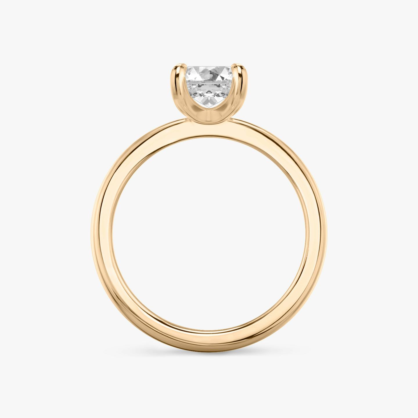 The Tapered Classic | Emerald | 14k | 14k Rose Gold | Band: Plain | Diamond orientation: vertical | Carat weight: See full inventory