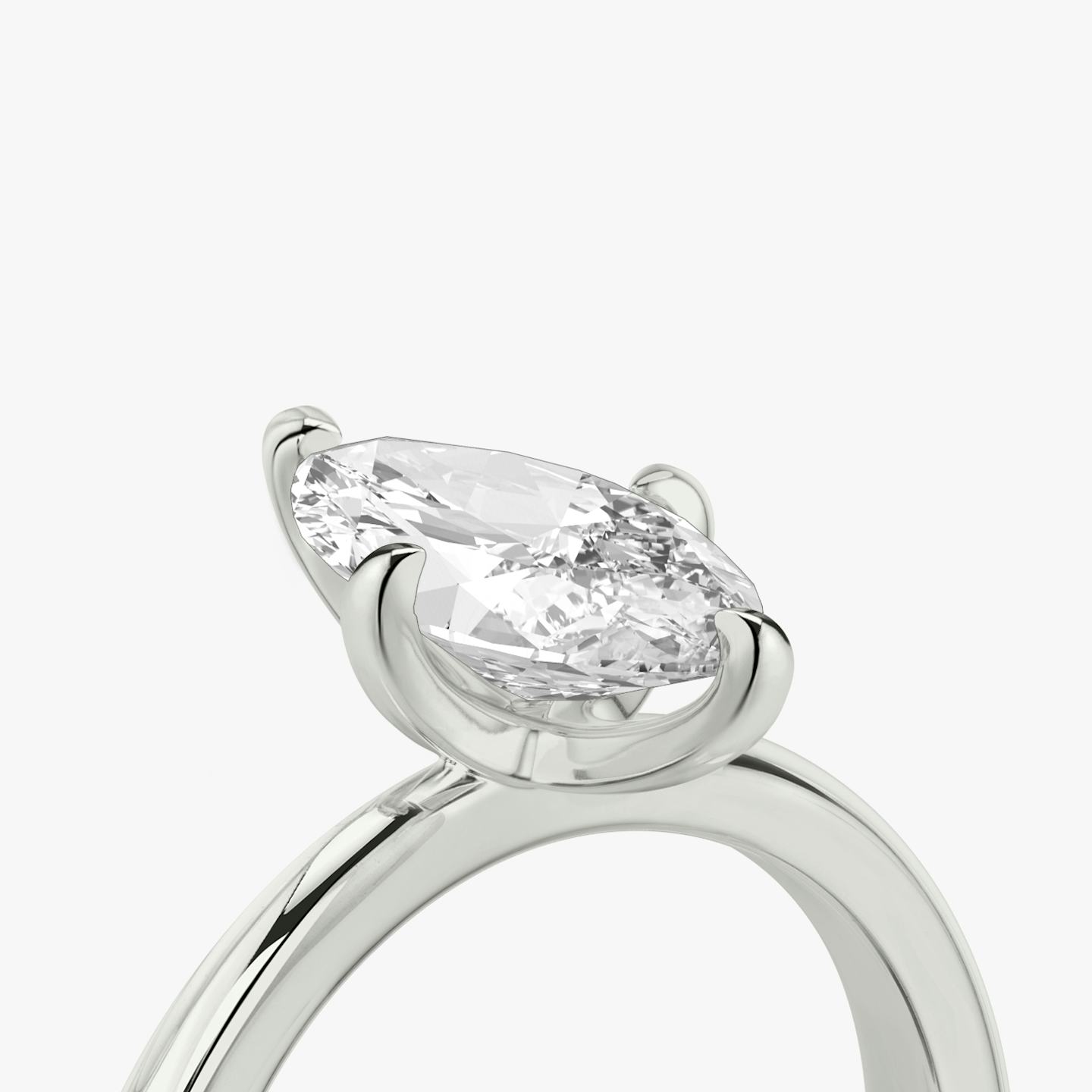 The Tapered Classic | Pavé Marquise | Platinum | Band: Plain | Diamond orientation: vertical | Carat weight: See full inventory